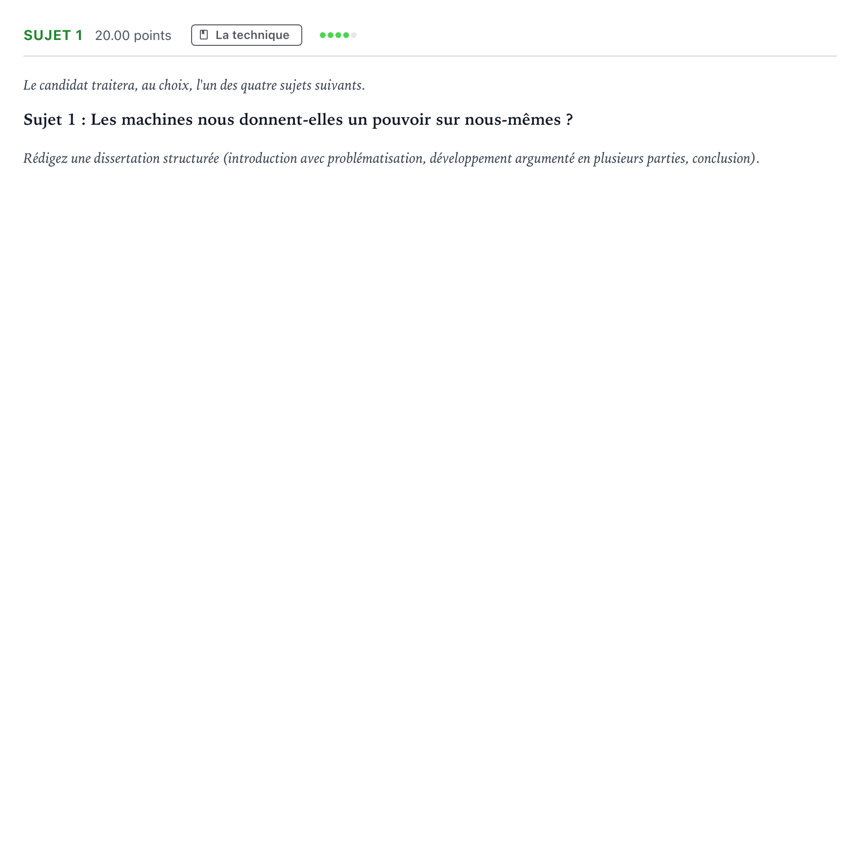 Énoncé: Sujet 1 · Bac Philosophie Polynésie remplacement 2021