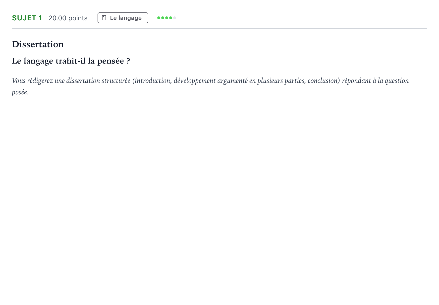 Énoncé: Sujet 1 · Bac Philosophie Sujets zéro et spécimens sujet 2021 (sujet 1)