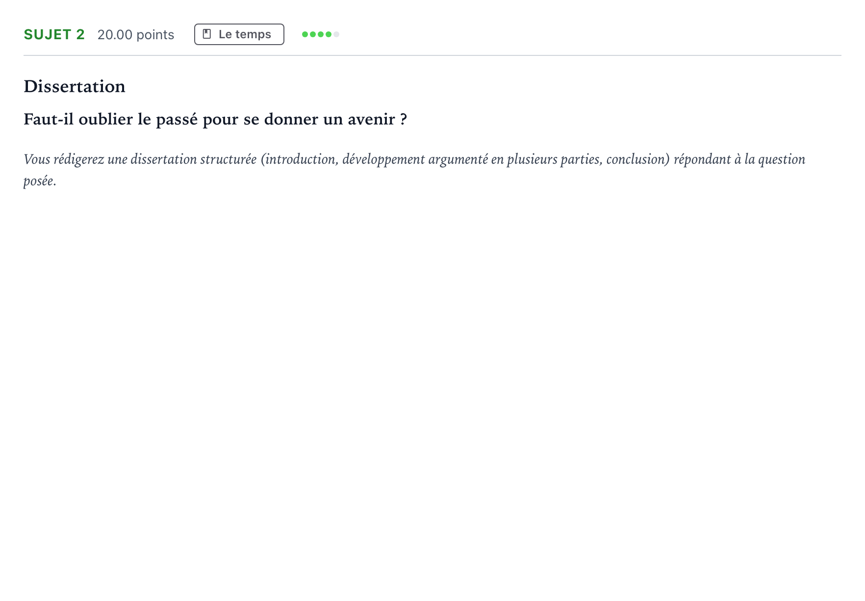 Énoncé: Sujet 2 · Bac Philosophie Sujets zéro et spécimens sujet 2021 (sujet 1)