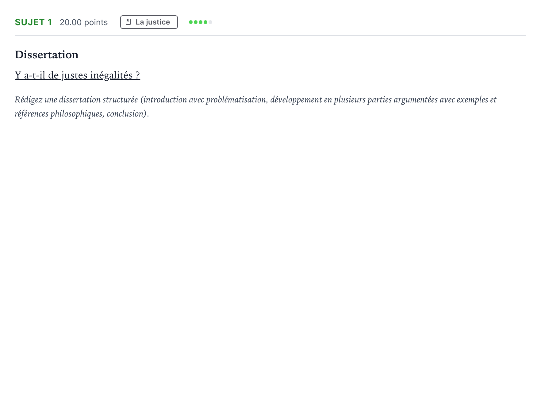 Énoncé: Sujet 1 · Bac Philosophie Sujets zéro et spécimens sujet 2021 (sujet 2)