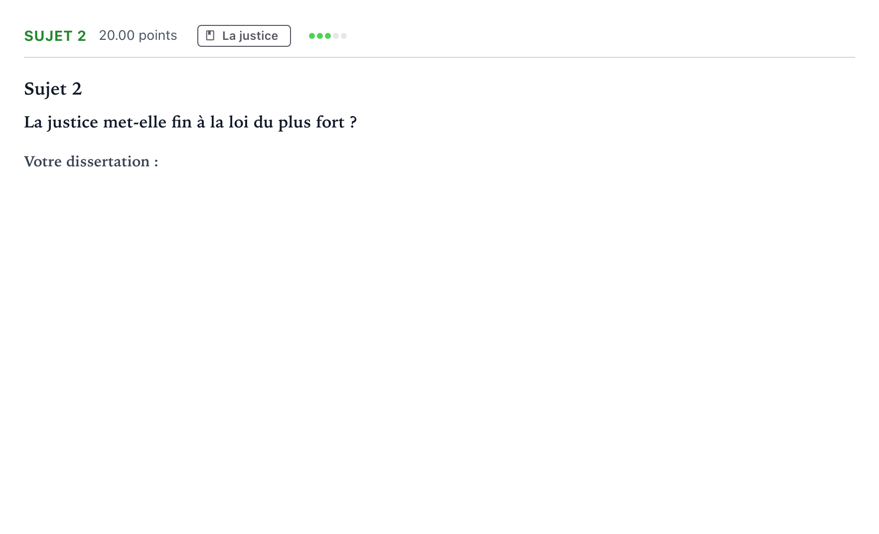 Énoncé: Sujet 2 · Bac Philosophie Amérique du Sud session normale 2022
