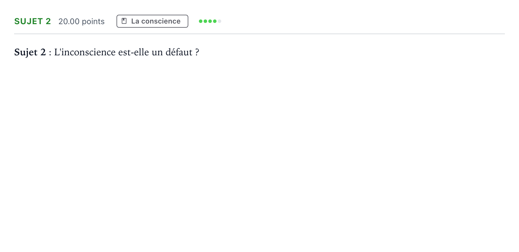 Énoncé: Sujet 2 · Bac Philosophie Polynésie session normale 2022