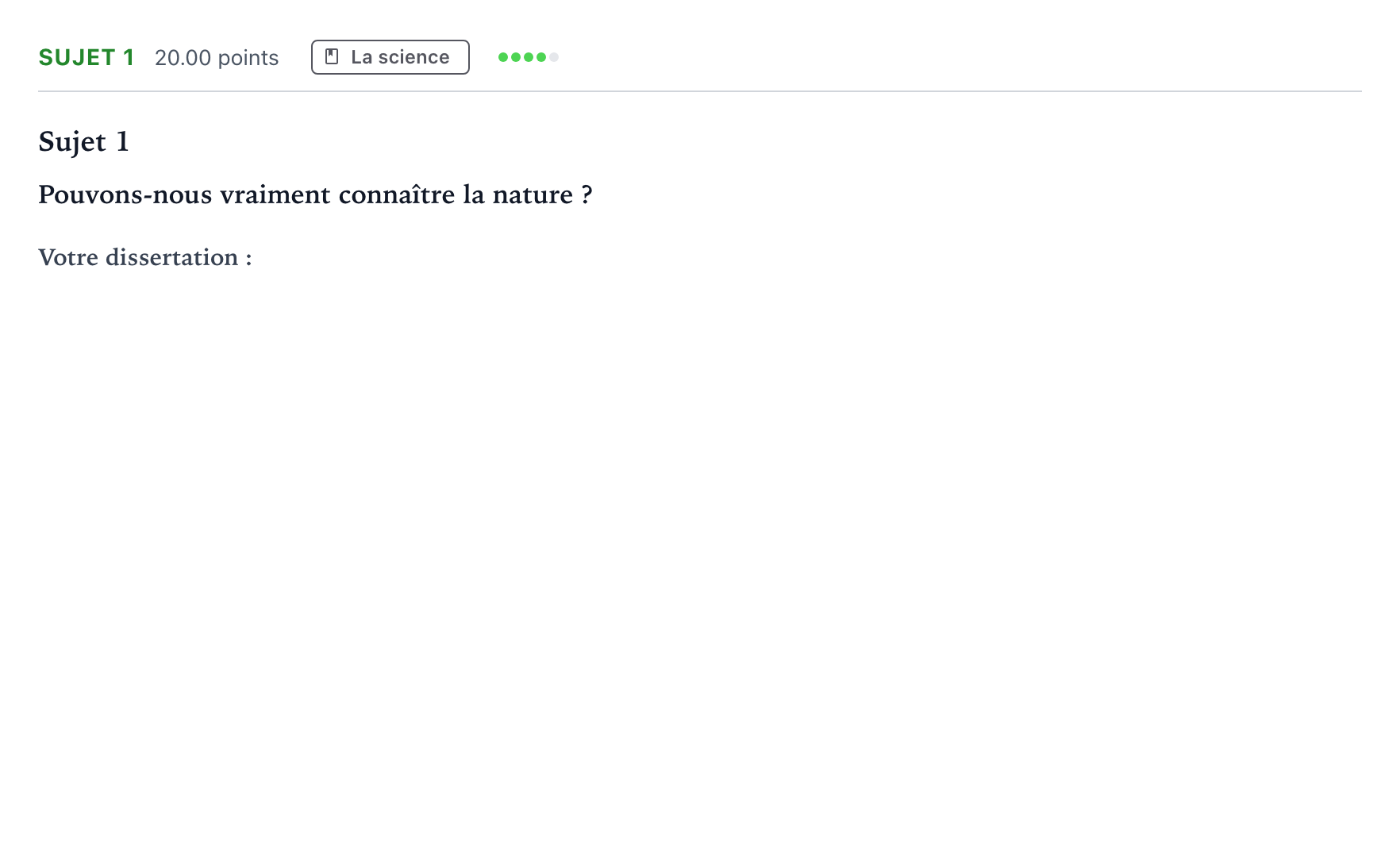 Énoncé: Sujet 1 · Bac Philosophie Métropole remplacement 2023