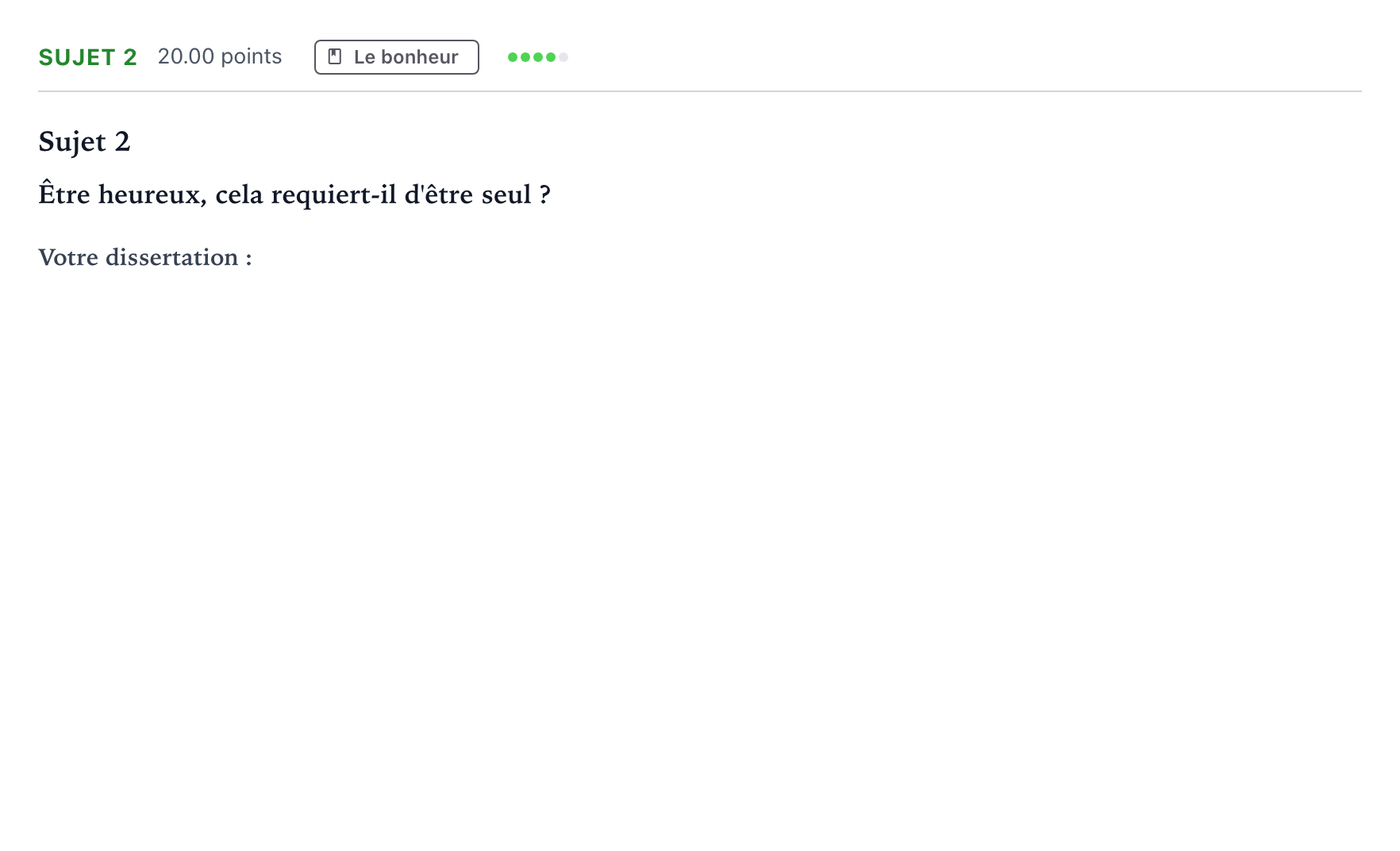 Énoncé: Sujet 2 · Bac Philosophie Métropole remplacement 2023