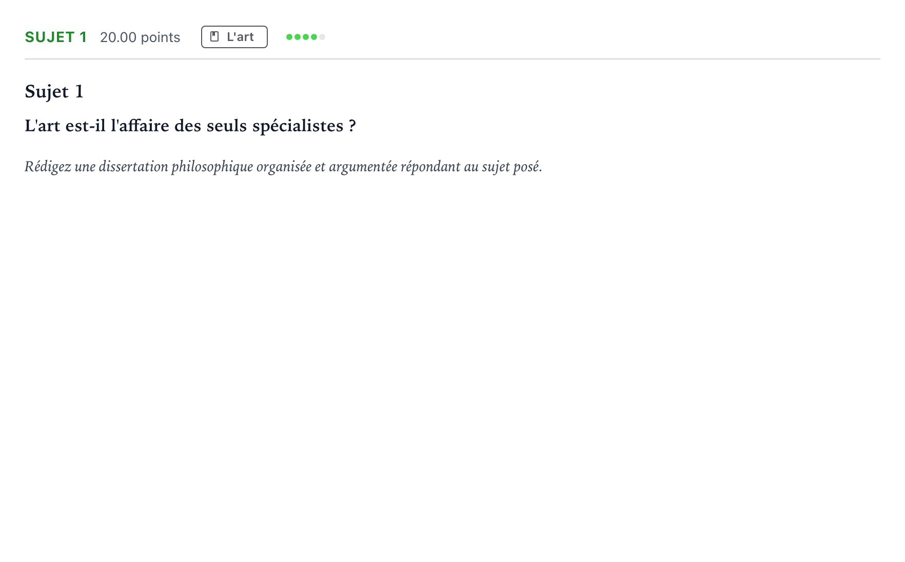 Énoncé: Sujet 1 · Bac Philosophie Polynésie session normale 2023
