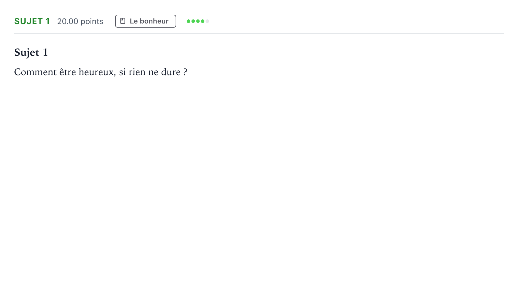 Énoncé: Sujet 1 · Bac Philosophie Amérique du Nord session normale 2024