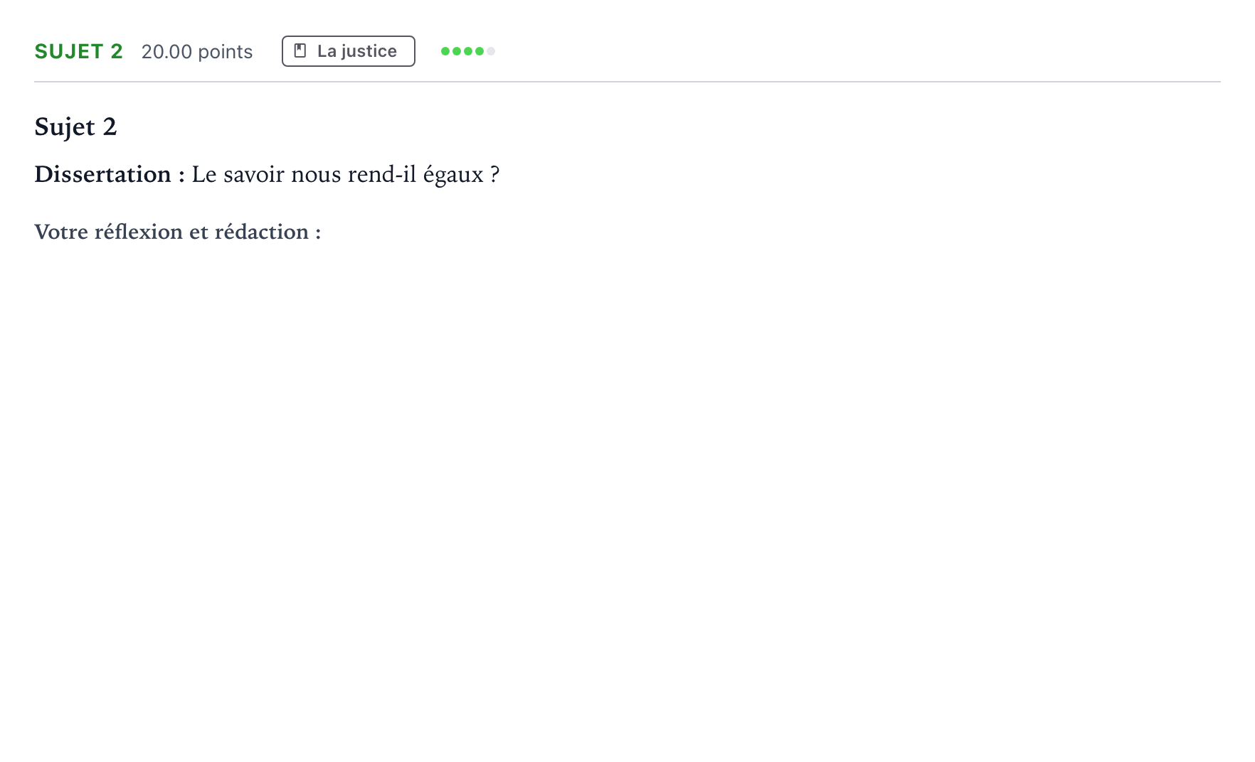 Énoncé: Sujet 2 · Bac Philosophie Polynésie session normale 2024