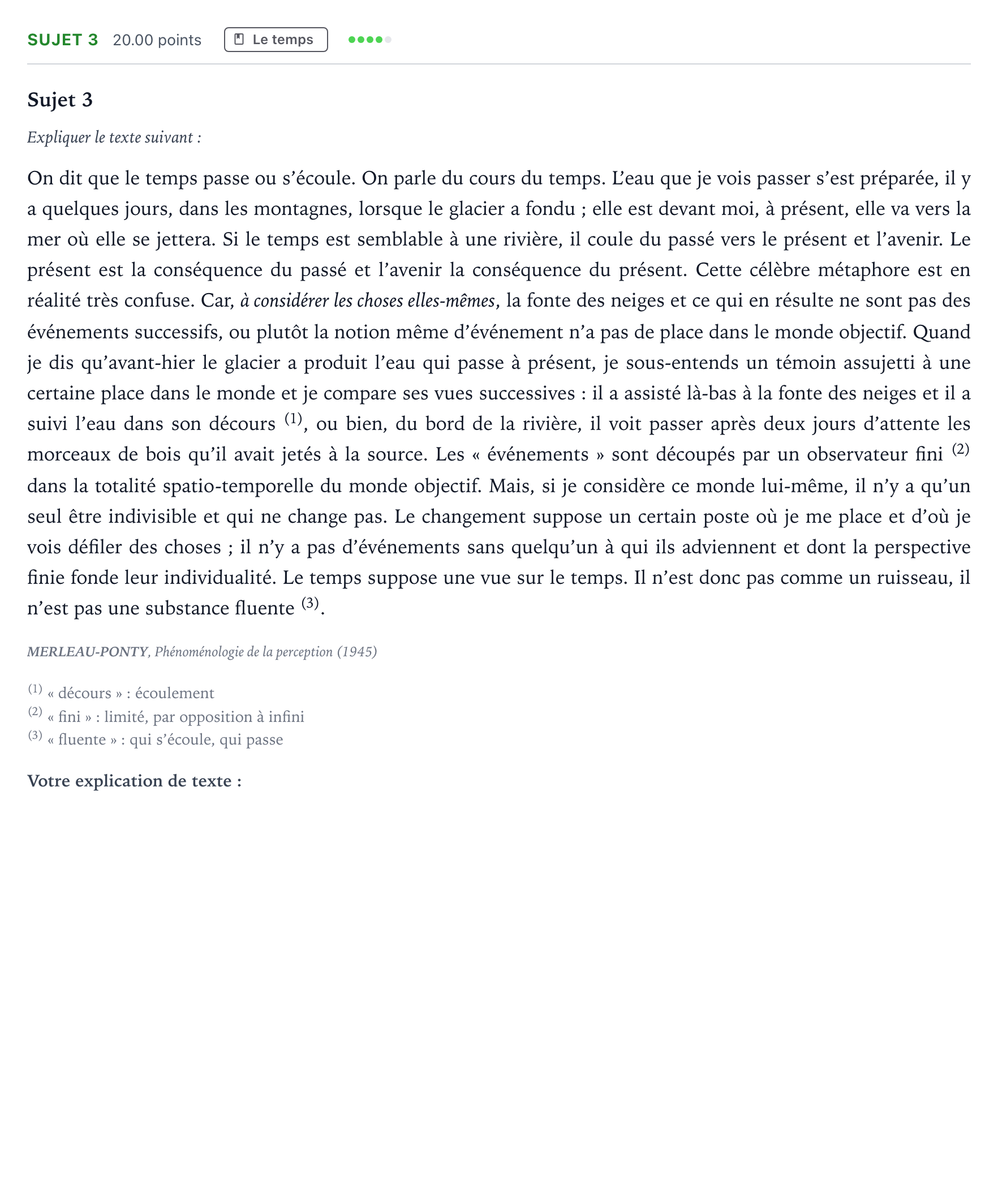 Énoncé: Sujet 3 · Bac Philosophie Polynésie session normale 2024