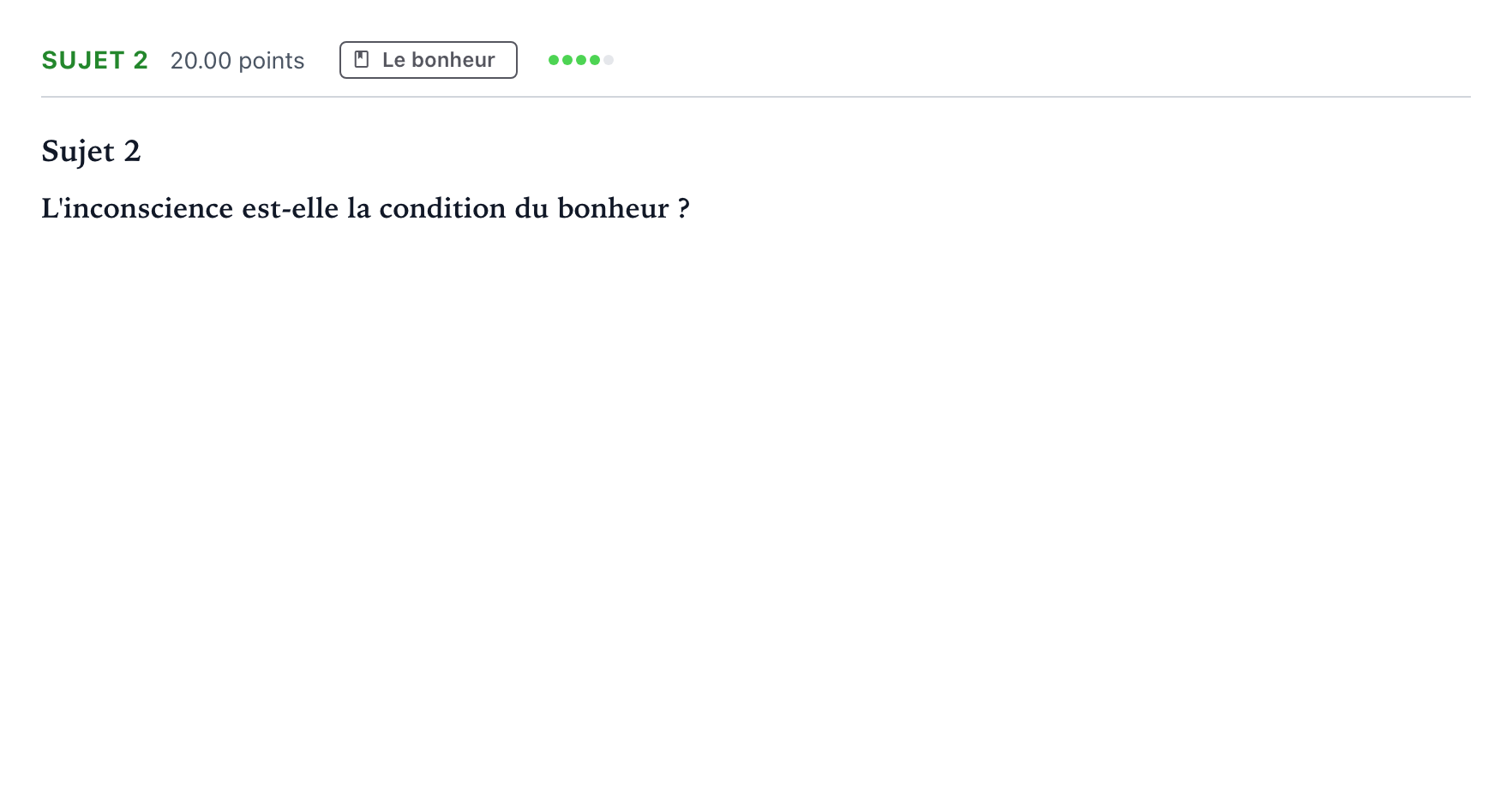 Énoncé: Sujet 2 · Bac Philosophie Polynésie remplacement 2024