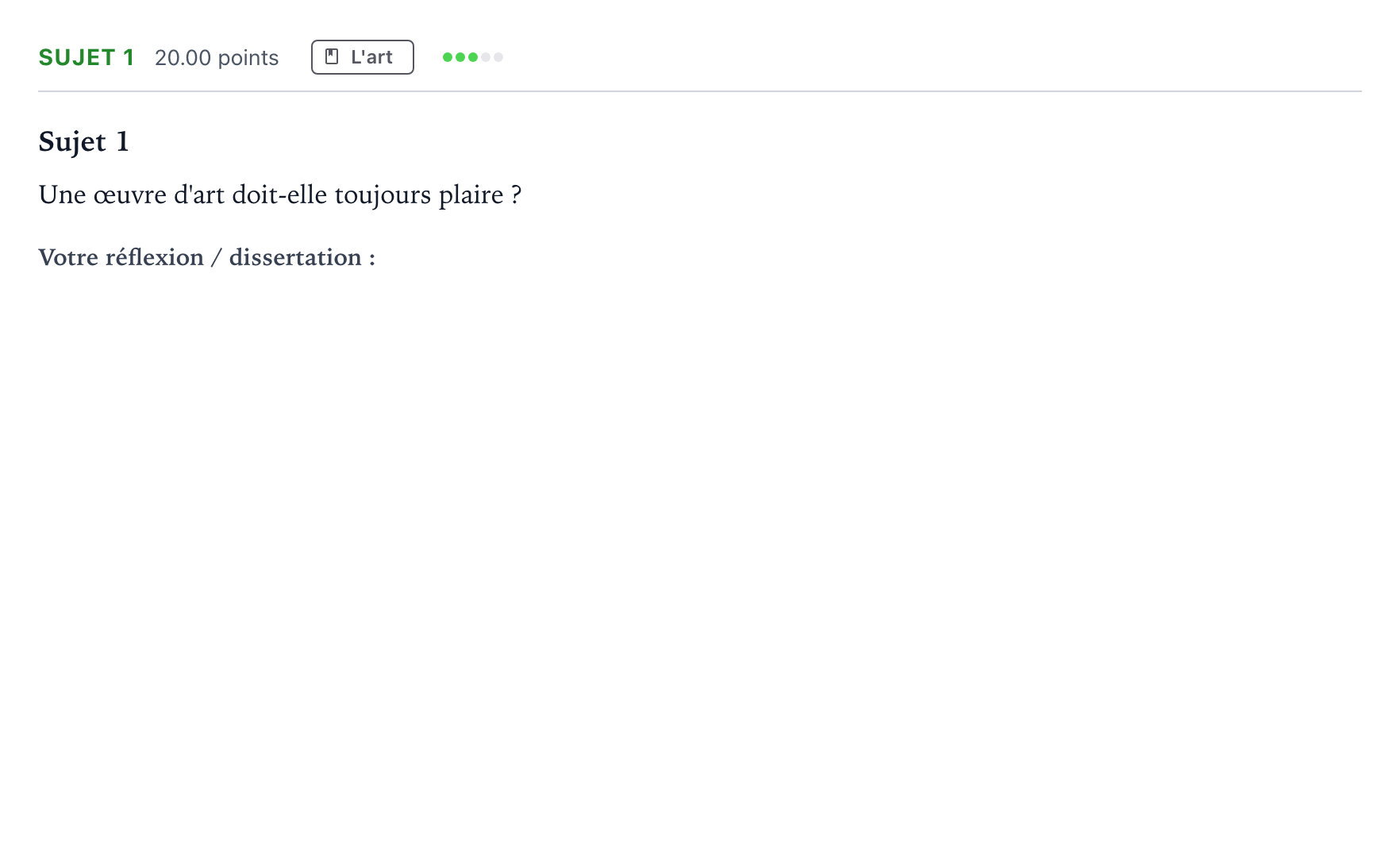 Énoncé: Sujet 1 · Bac Philosophie Amérique du Nord session normale 2025