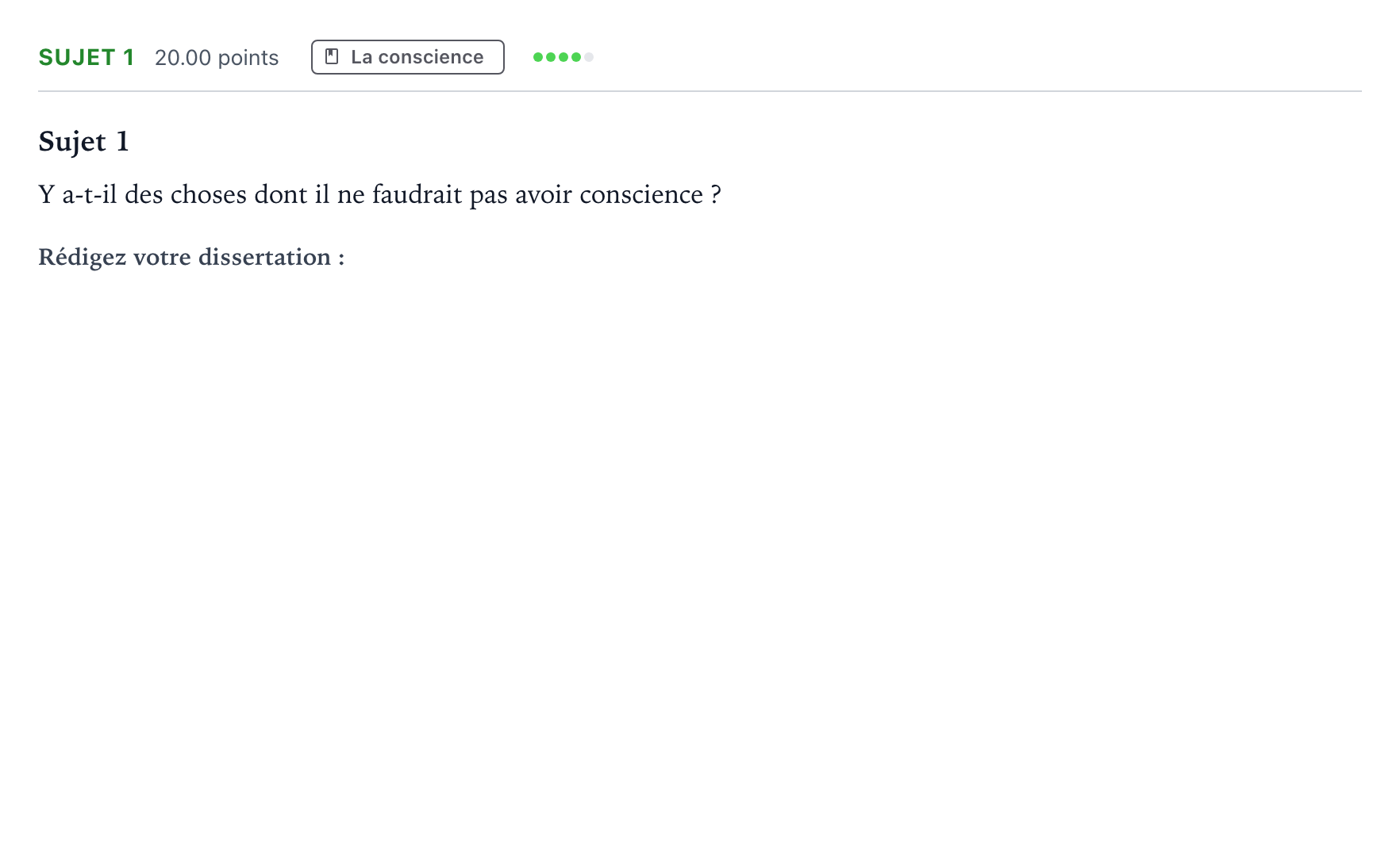 Énoncé: Sujet 1 · Bac Philosophie Métropole Bis remplacement 2025