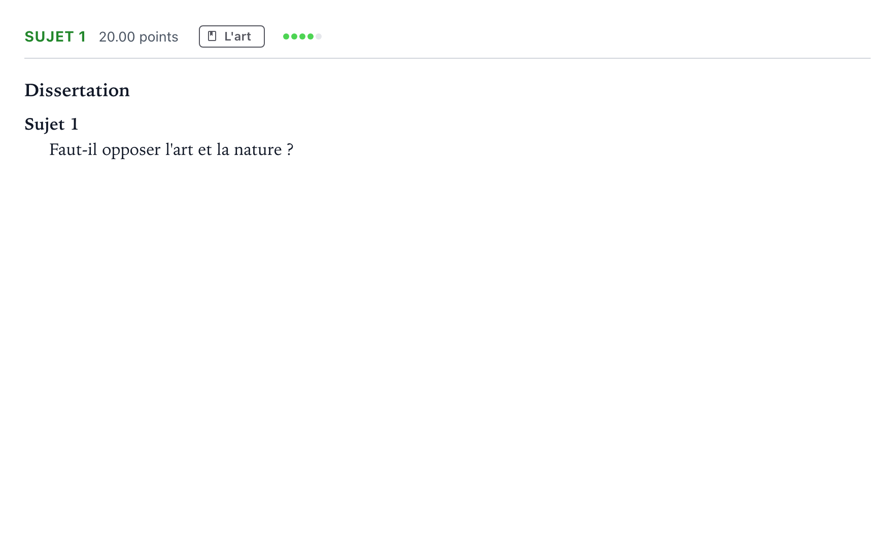 Énoncé: Sujet 1 · Bac Philosophie Métropole remplacement 2025