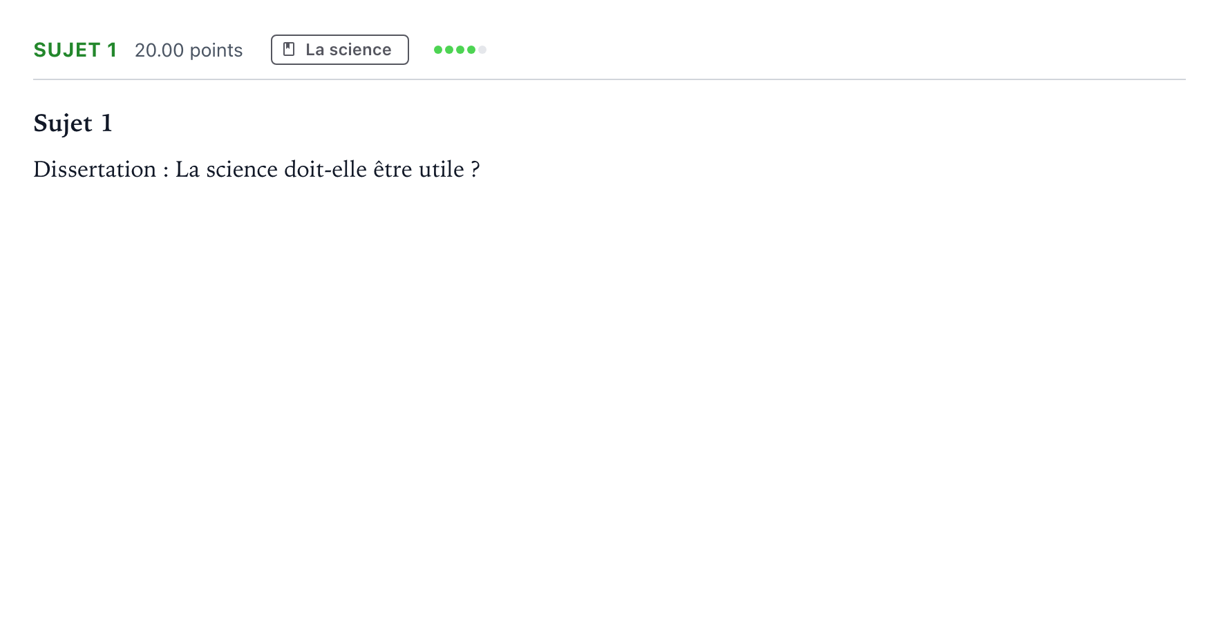 Énoncé: Sujet 1 · Bac Philosophie Amérique du Nord session normale 2026