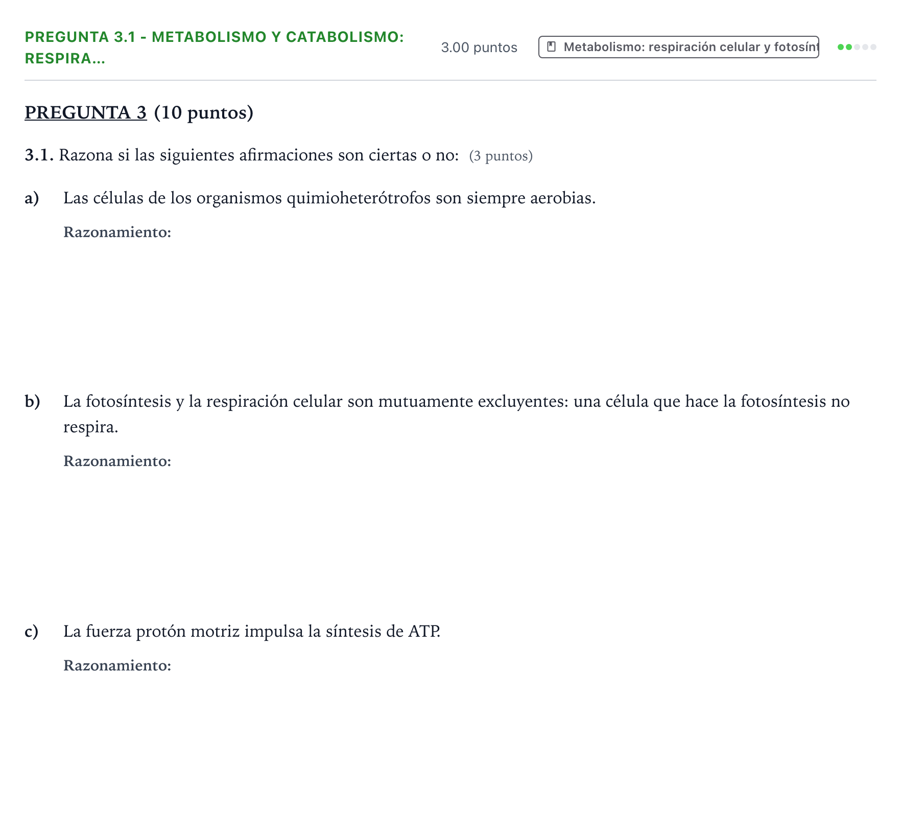 Enunciado: Pregunta 3.1 - Metabolismo y catabolismo: respira… · Biología PAU Valencia Ordinaria 2021