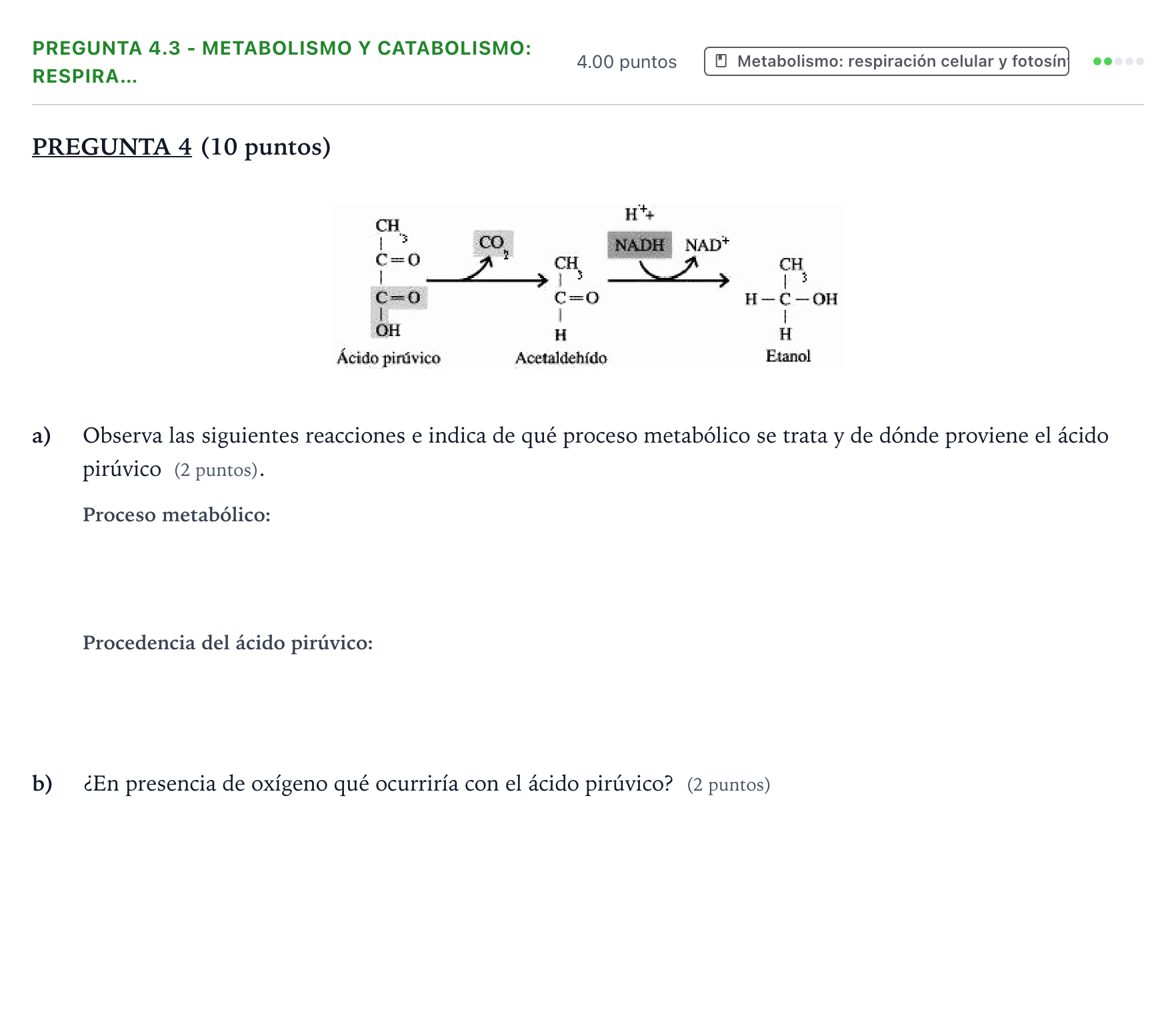 Enunciado: Pregunta 4.3 - Metabolismo y catabolismo: respira… · Biología PAU Valencia Ordinaria 2021