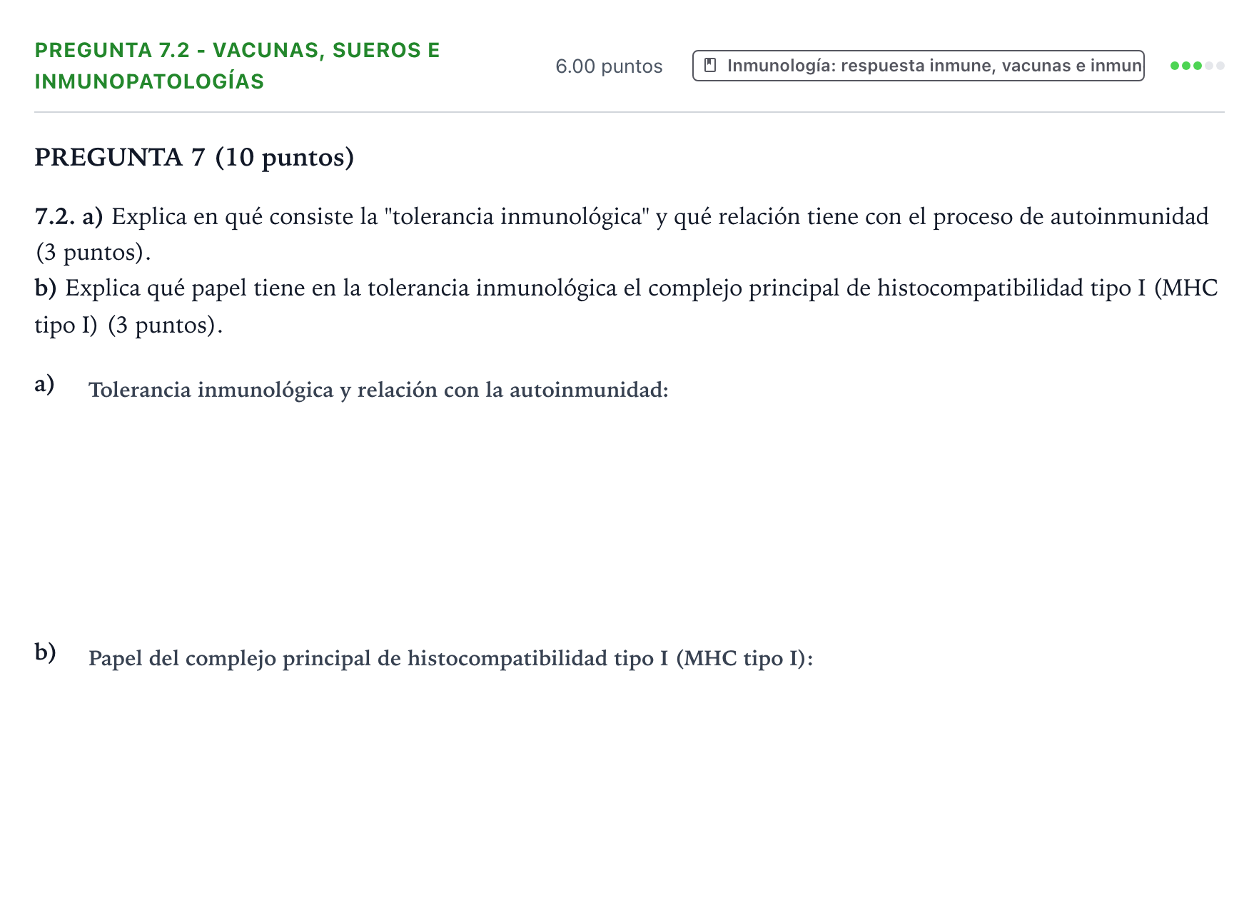 Enunciado: Pregunta 7.2 - Vacunas, sueros e inmunopatologías · Biología PAU Valencia Ordinaria 2021