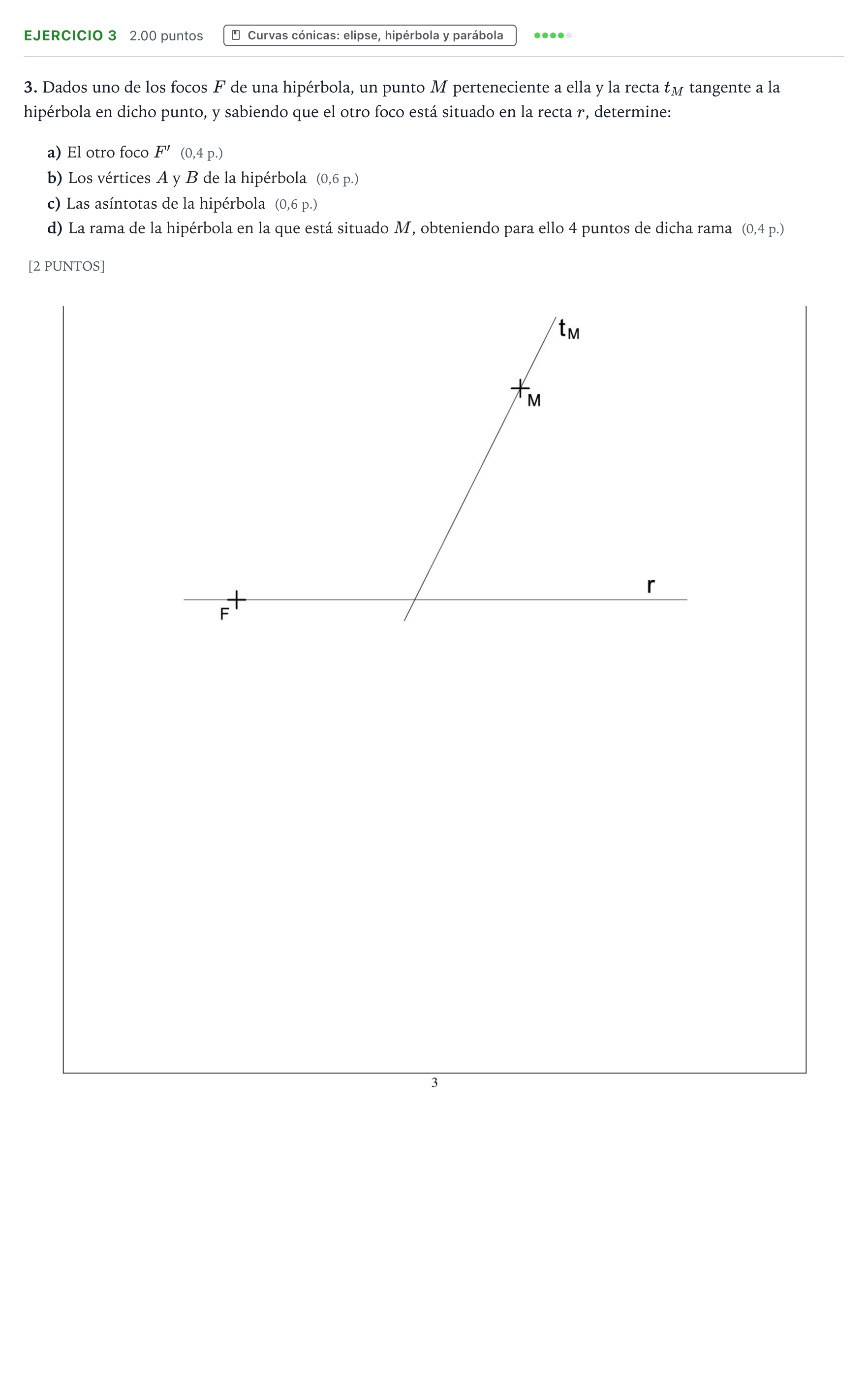 Enunciado: Problema 3 · Dibujo técnico II PAU Valencia Ordinaria 2021