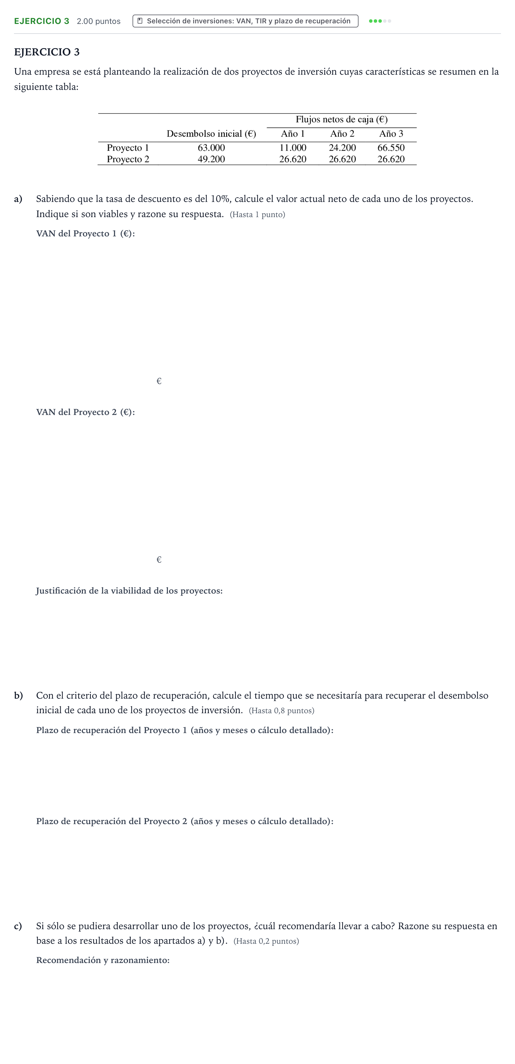 Enunciado: Ejercicio 3 · Empresa y Diseño de Modelos de Negocio PAU Valencia Extraordinaria 2021