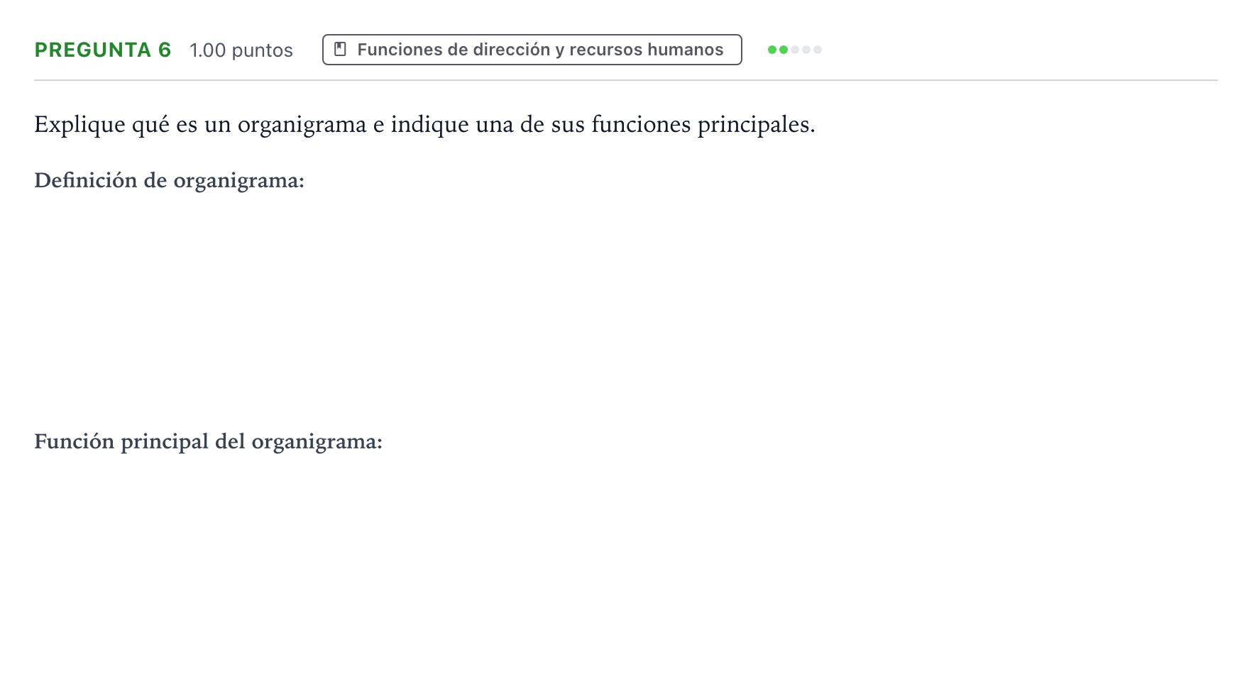 Enunciado: Pregunta 6 · Empresa y Diseño de Modelos de Negocio PAU Valencia Extraordinaria 2021