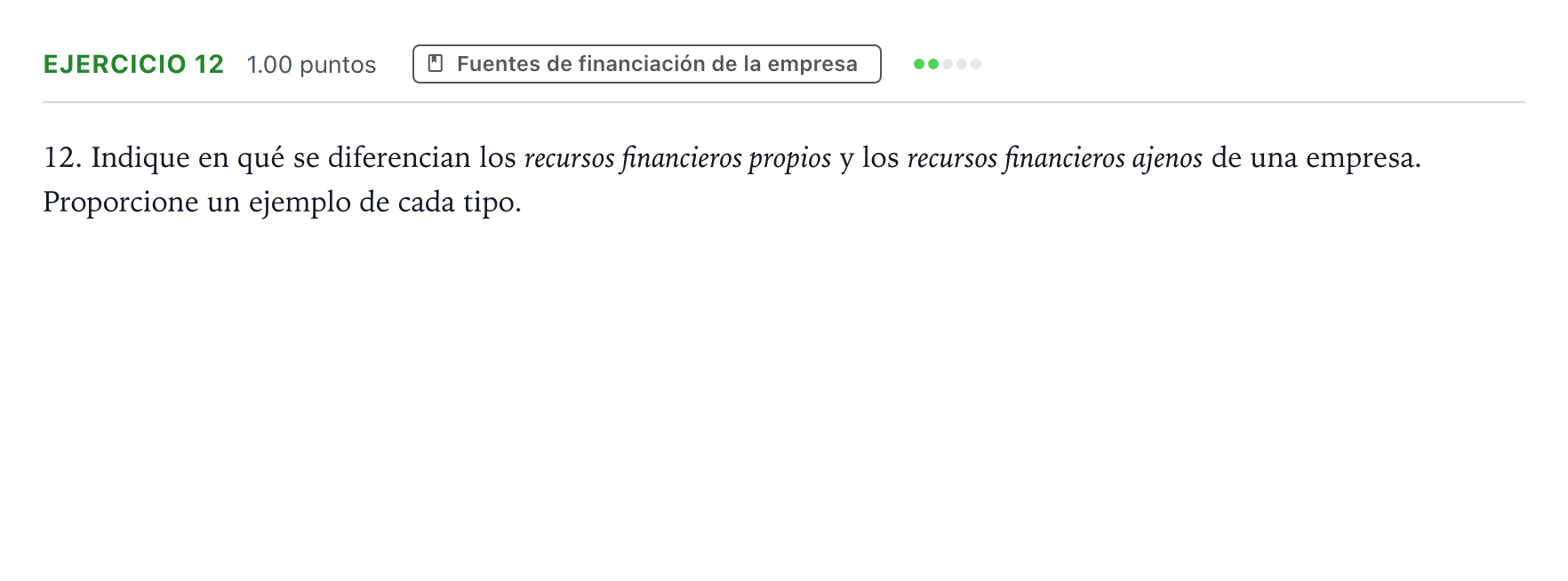 Enunciado: Problema 12 · Empresa y Diseño de Modelos de Negocio PAU Valencia Ordinaria 2021