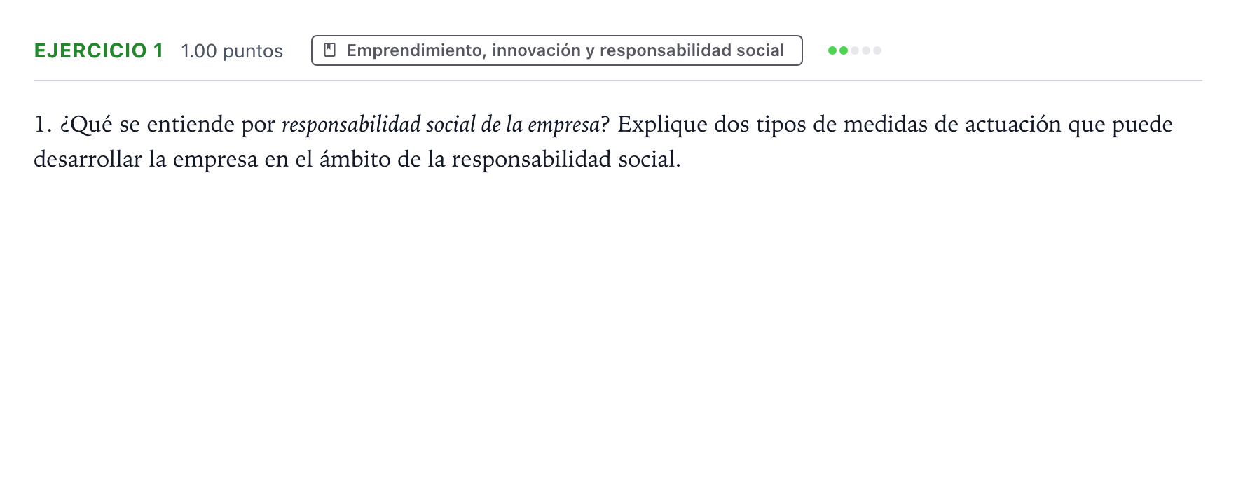 Enunciado: Problema 1 · Empresa y Diseño de Modelos de Negocio PAU Valencia Ordinaria 2021
