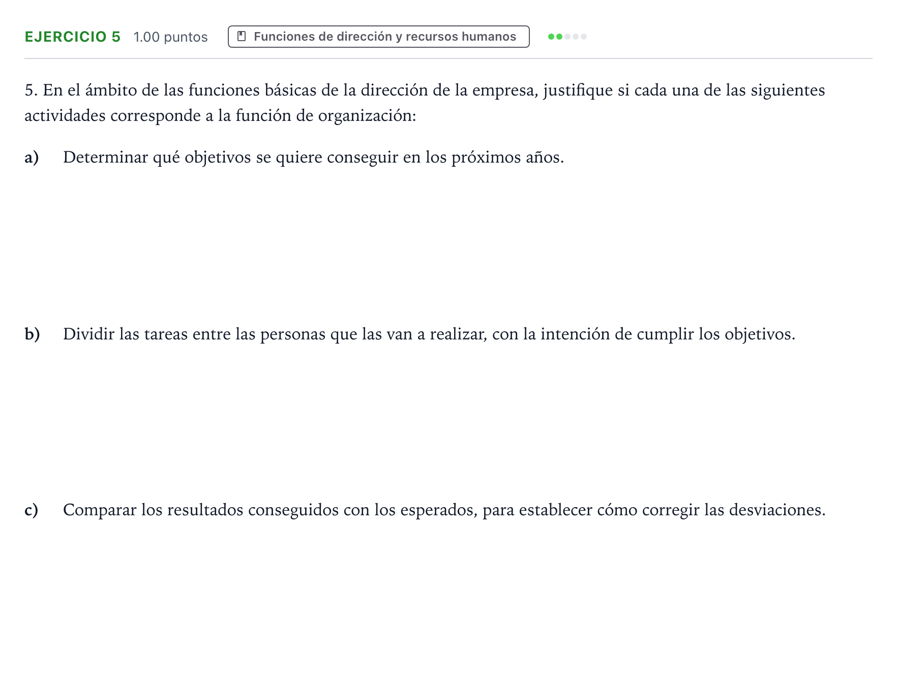 Enunciado: Problema 5 · Empresa y Diseño de Modelos de Negocio PAU Valencia Ordinaria 2021