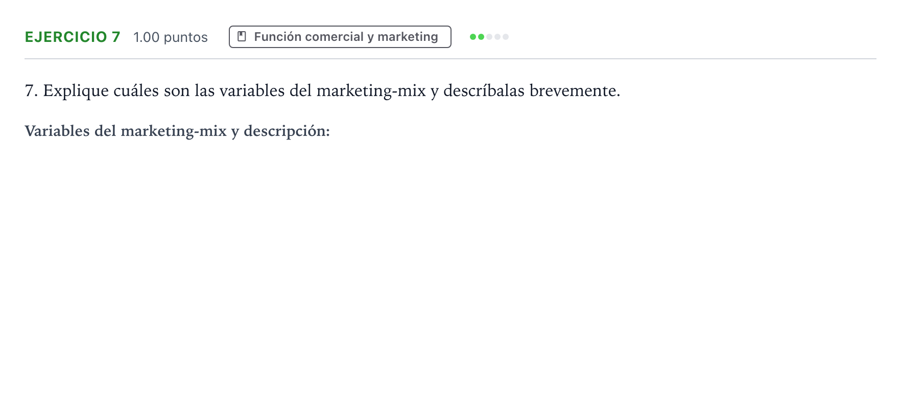 Enunciado: Problema 7 · Empresa y Diseño de Modelos de Negocio PAU Valencia Ordinaria 2021