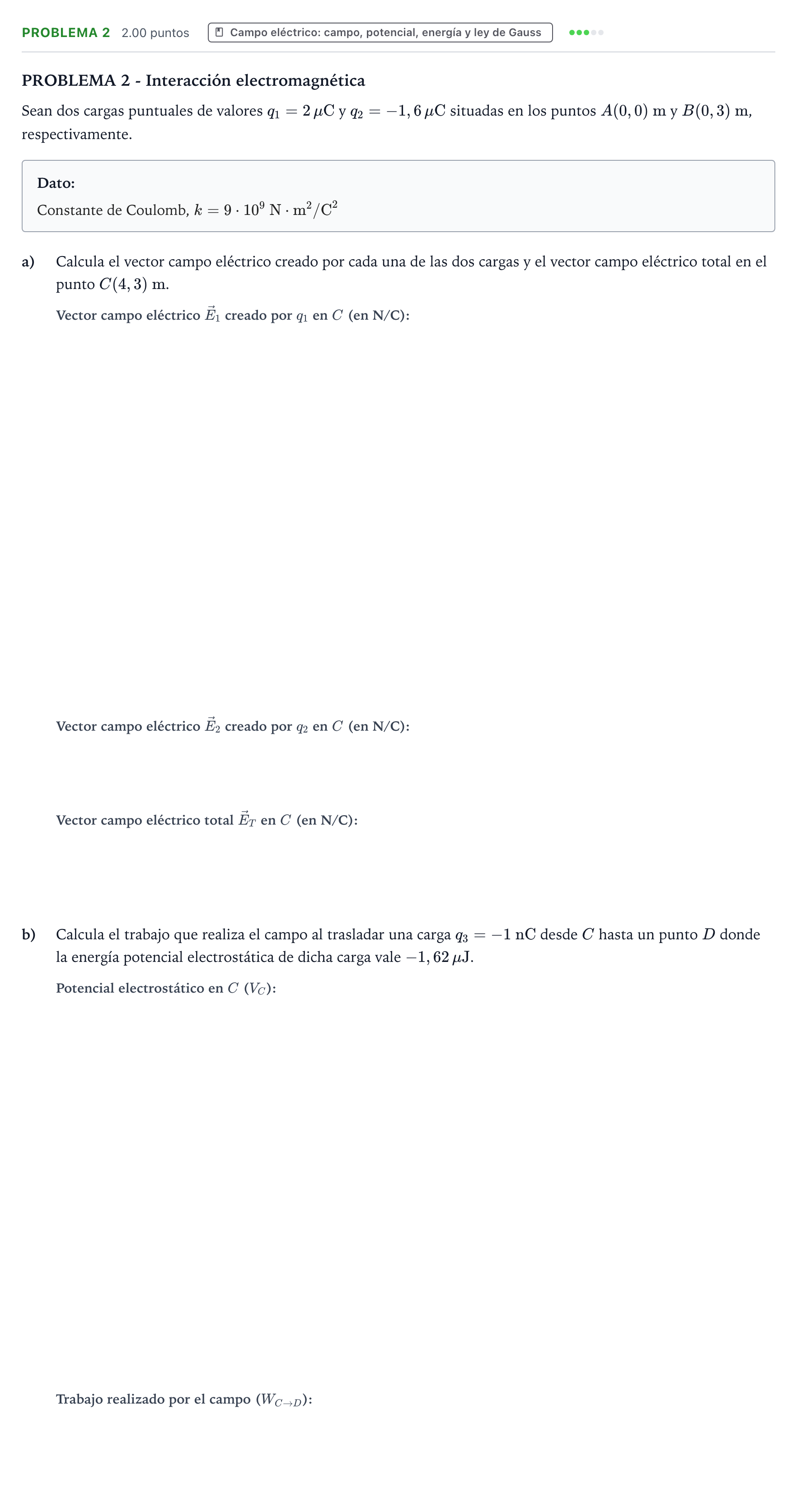 Enunciado: Problema 2 · Física PAU Valencia Ordinaria 2021