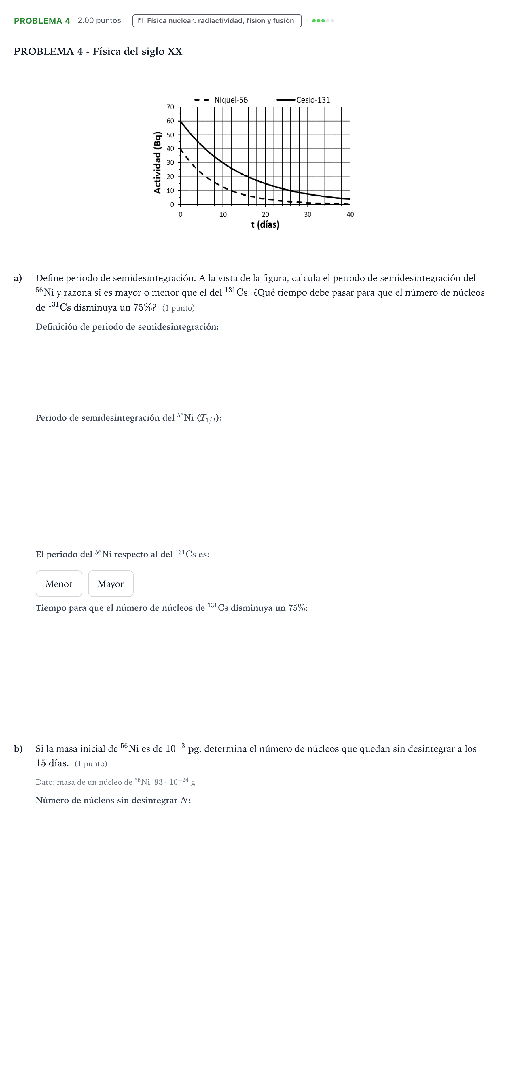 Enunciado: Problema 4 · Física PAU Valencia Ordinaria 2021