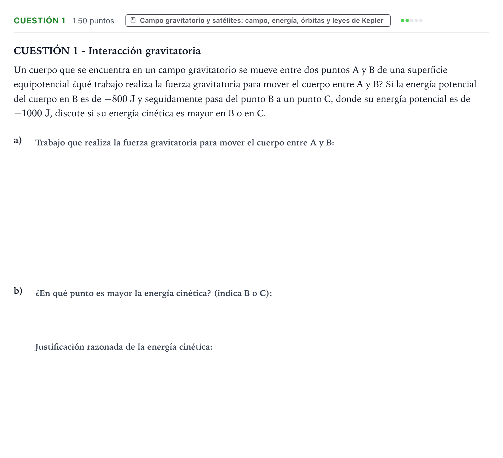 Enunciado: Cuestión 1 · Física PAU Valencia Ordinaria 2021