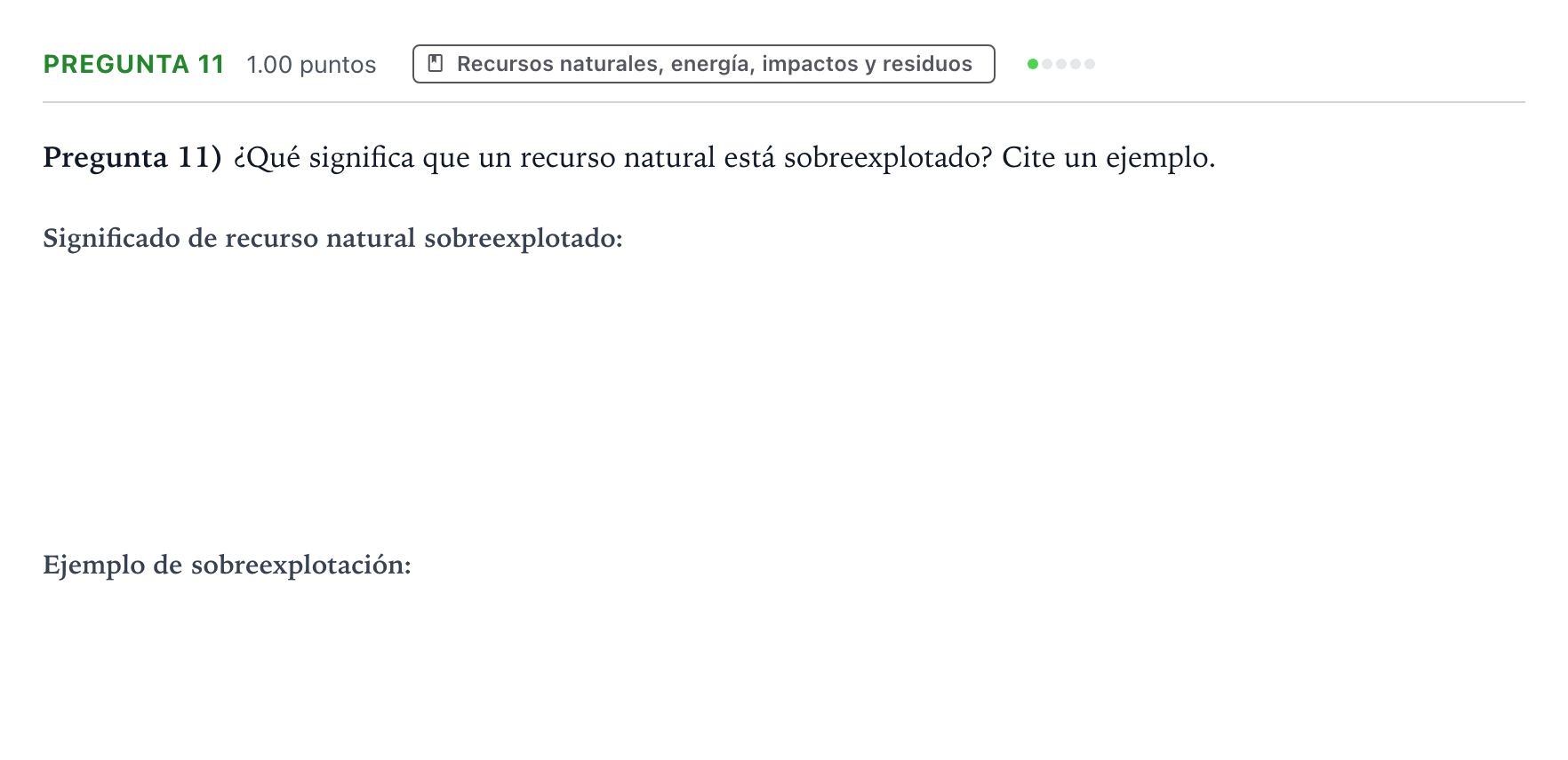 Enunciado: Pregunta 11 · Geología y Ciencias Ambientales PAU Valencia Extraordinaria 2021