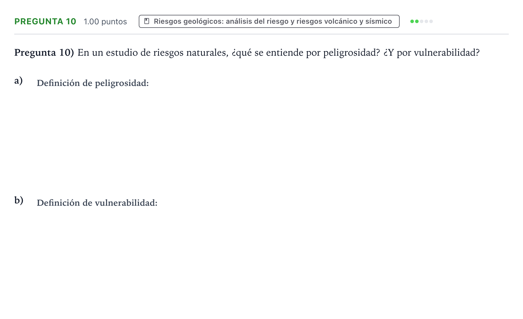 Enunciado: Pregunta 10 · Geología y Ciencias Ambientales PAU Valencia Ordinaria 2021
