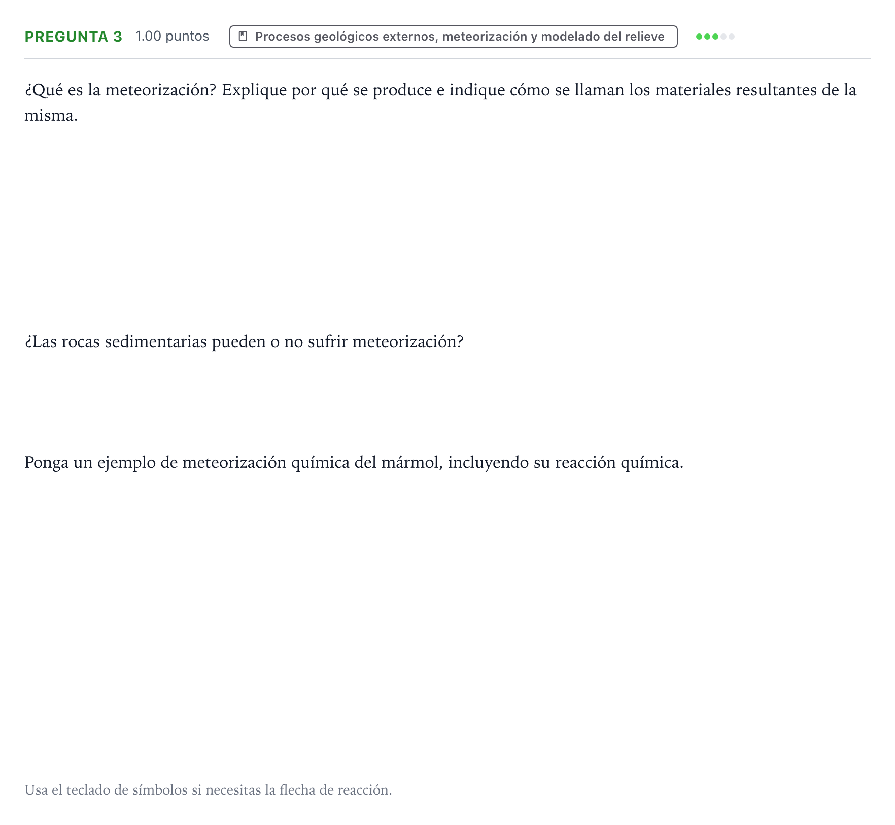 Enunciado: Pregunta 3 · Geología y Ciencias Ambientales PAU Valencia Ordinaria 2021