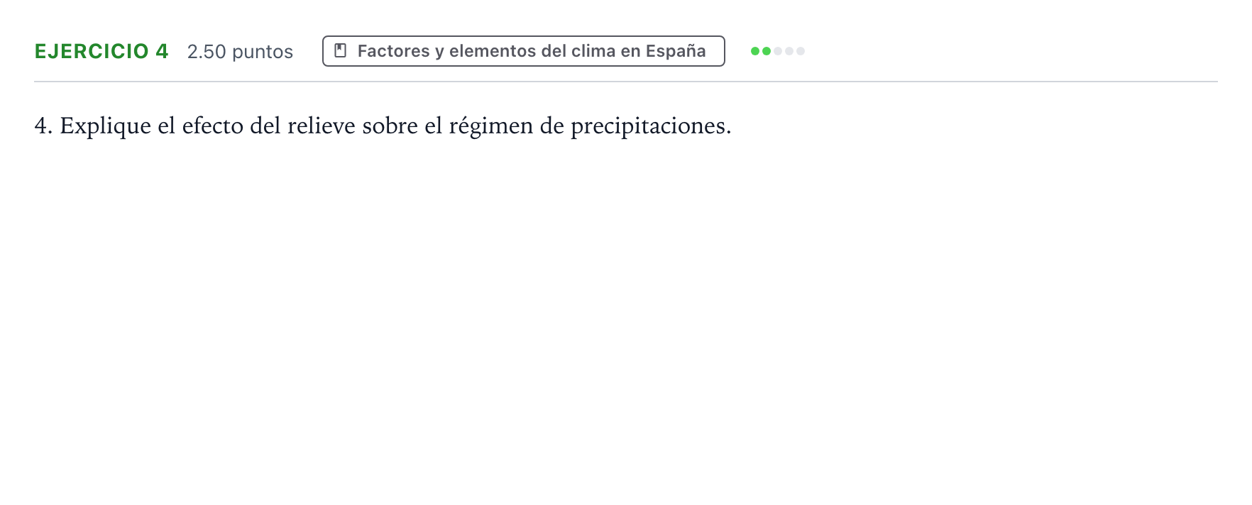 Enunciado: Problema 4 · Geografía PAU Valencia Extraordinaria 2021