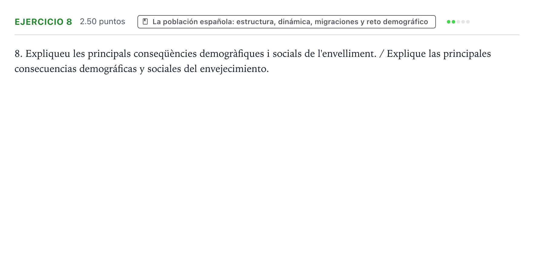 Enunciado: Problema 8 · Geografía PAU Valencia Ordinaria 2021