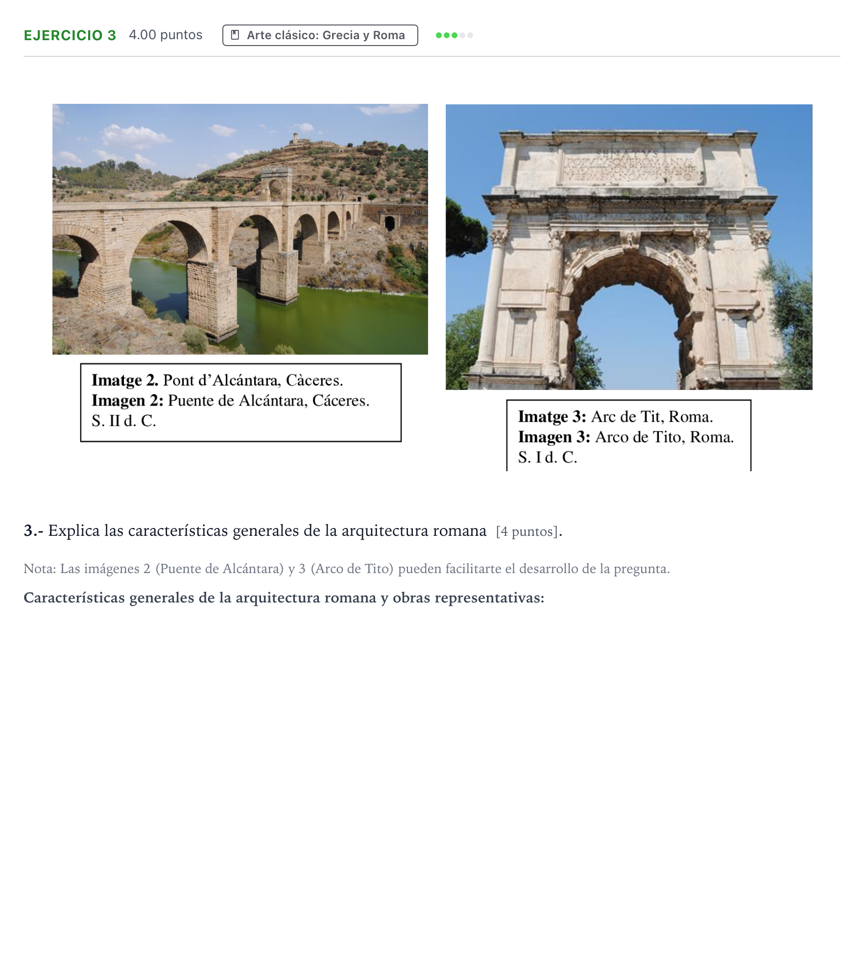 Enunciado: Problema 3 · Historia del Arte PAU Valencia Extraordinaria 2021