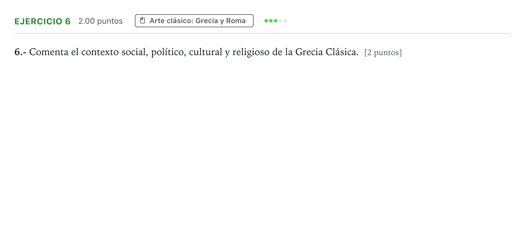 Enunciado: Problema 6 · Historia del Arte PAU Valencia Ordinaria 2021