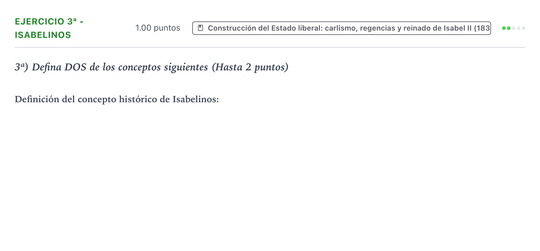 Enunciado: Ejercicio 3ª - Isabelinos · Historia de España PAU Valencia Extraordinaria 2021