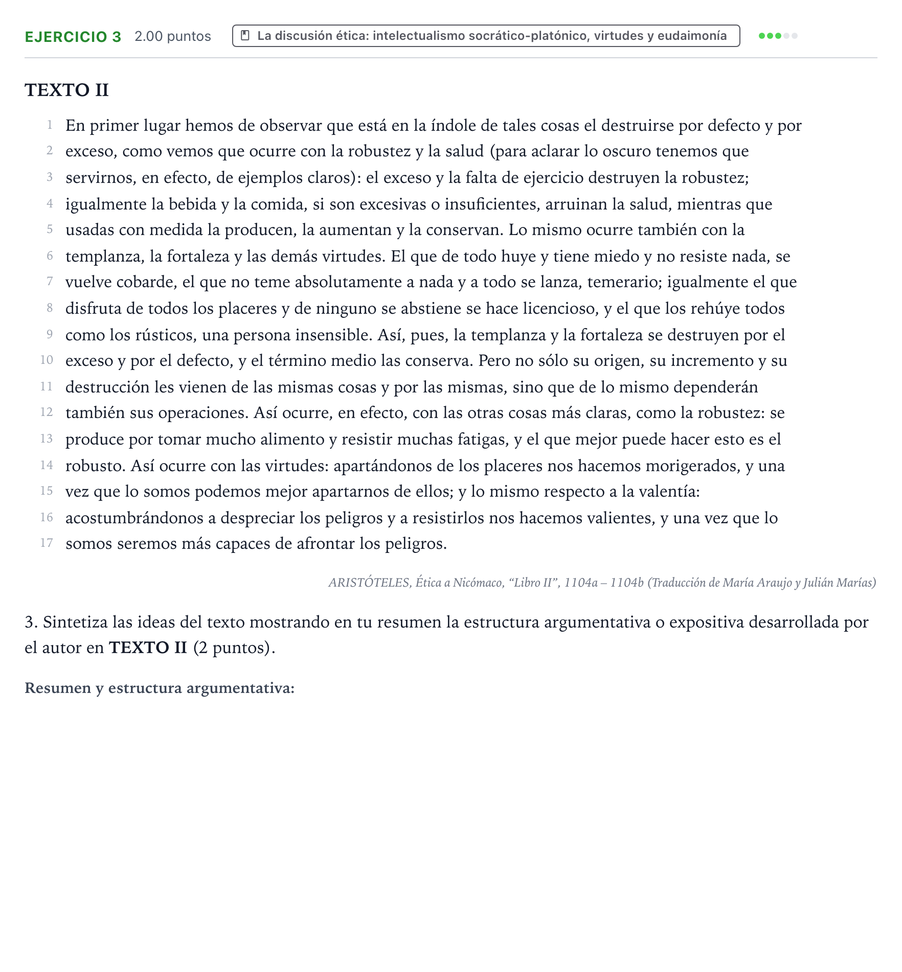 Enunciado: Problema 3 · Historia de la Filosofía PAU Valencia Extraordinaria 2021