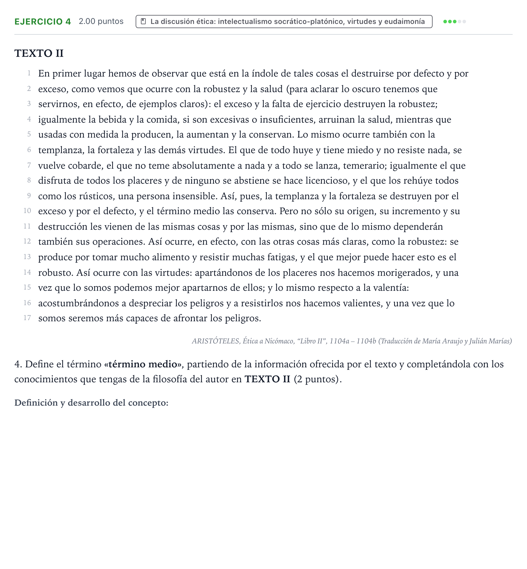Enunciado: Problema 4 · Historia de la Filosofía PAU Valencia Extraordinaria 2021
