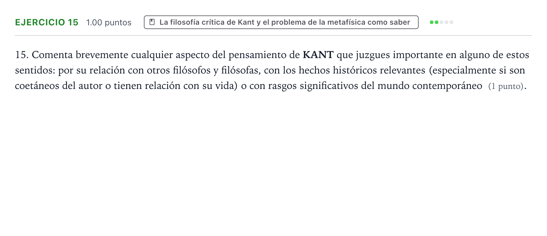 Enunciado: Problema 15 · Historia de la Filosofía PAU Valencia Ordinaria 2021