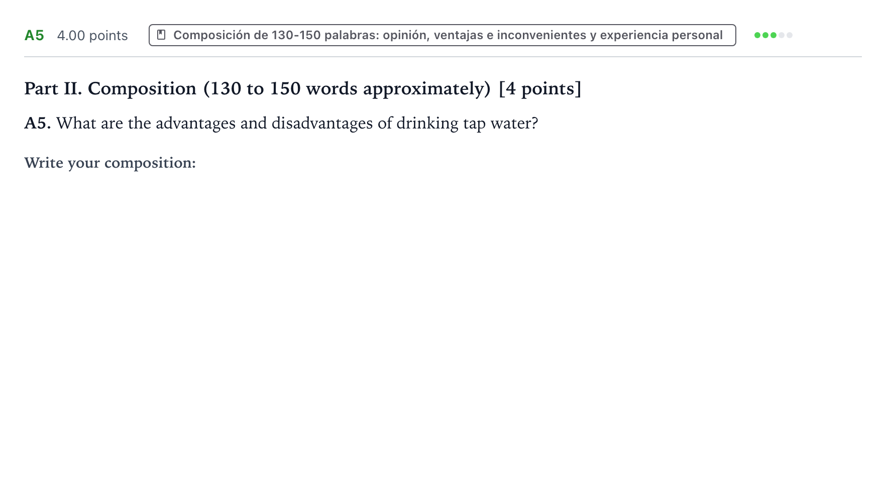 Enunciado: Ejercicio A5 · Inglés PAU Valencia Ordinaria 2021