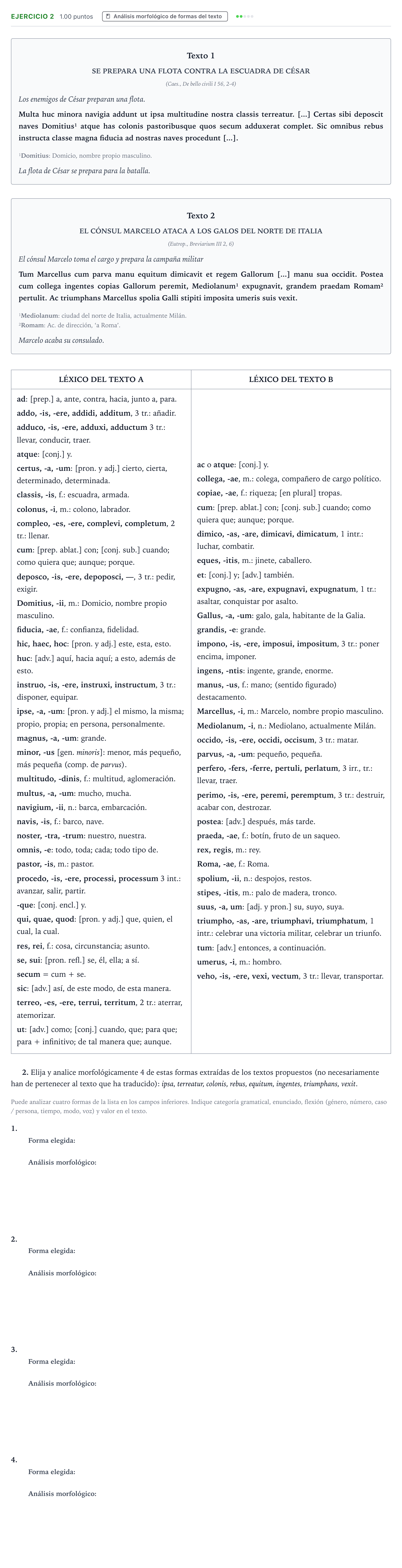 Enunciado: Problema 2 · Latín II PAU Valencia Ordinaria 2021