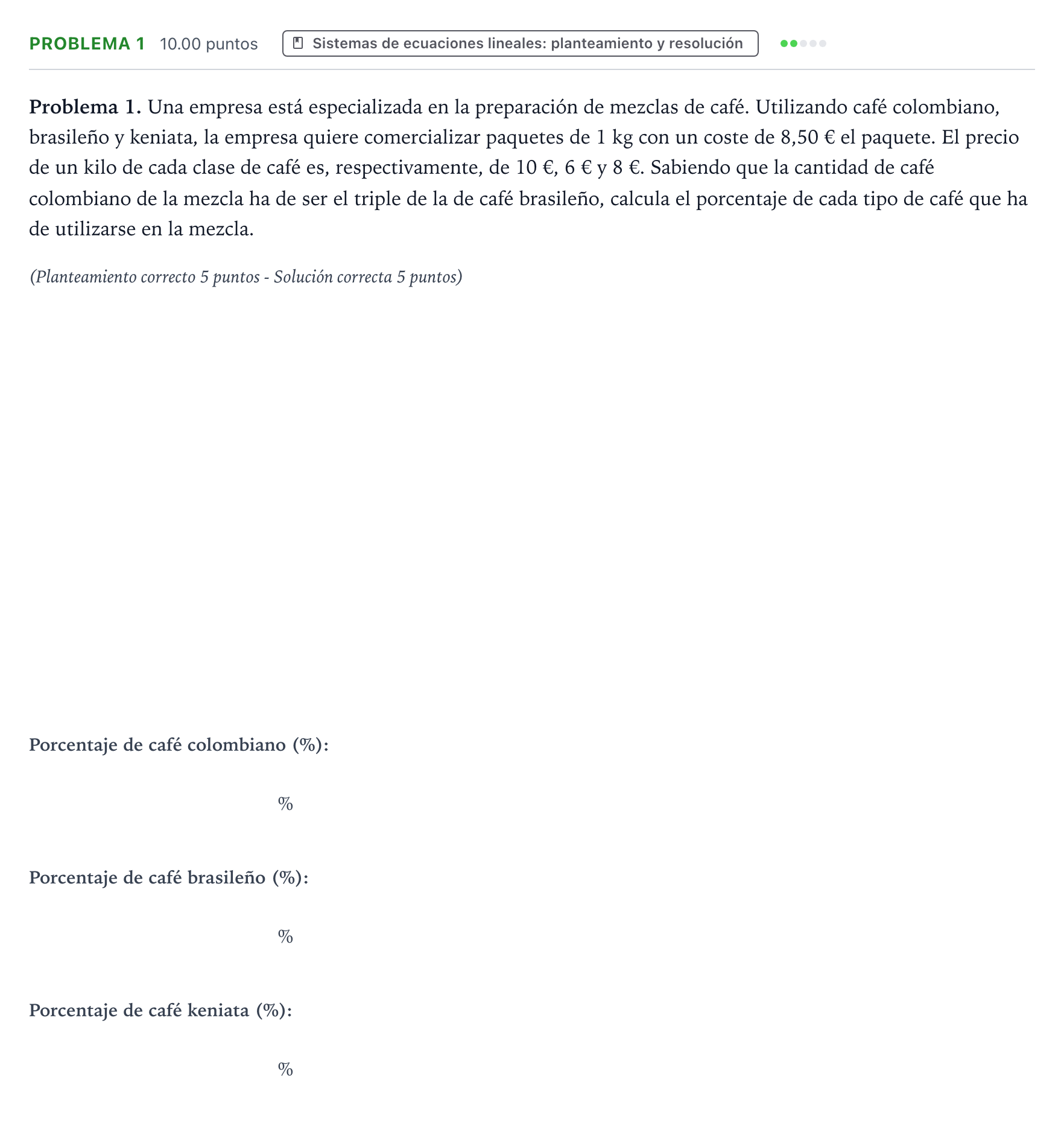 Enunciado: Problema 1 · Matemáticas aplicadas a las Ciencias Sociales II PAU Valencia Extraordinaria 2021