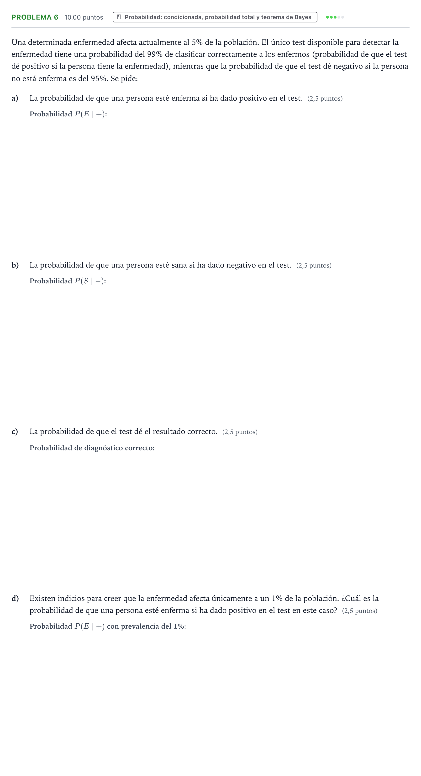 Enunciado: Problema 6 · Matemáticas aplicadas a las Ciencias Sociales II PAU Valencia Extraordinaria 2021