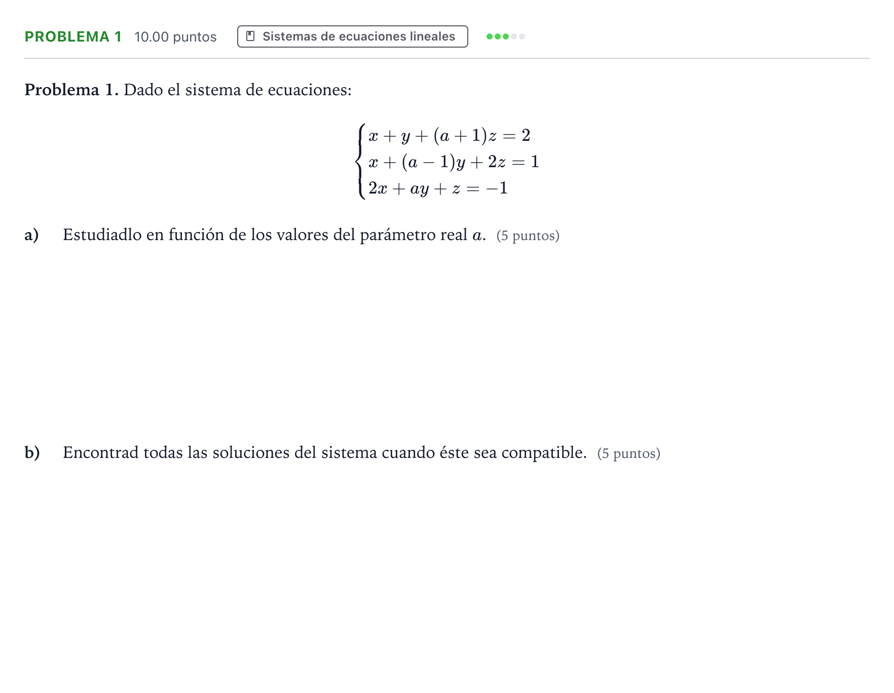 Enunciado: Problema 1 · Matemáticas II PAU Valencia Ordinaria 2021