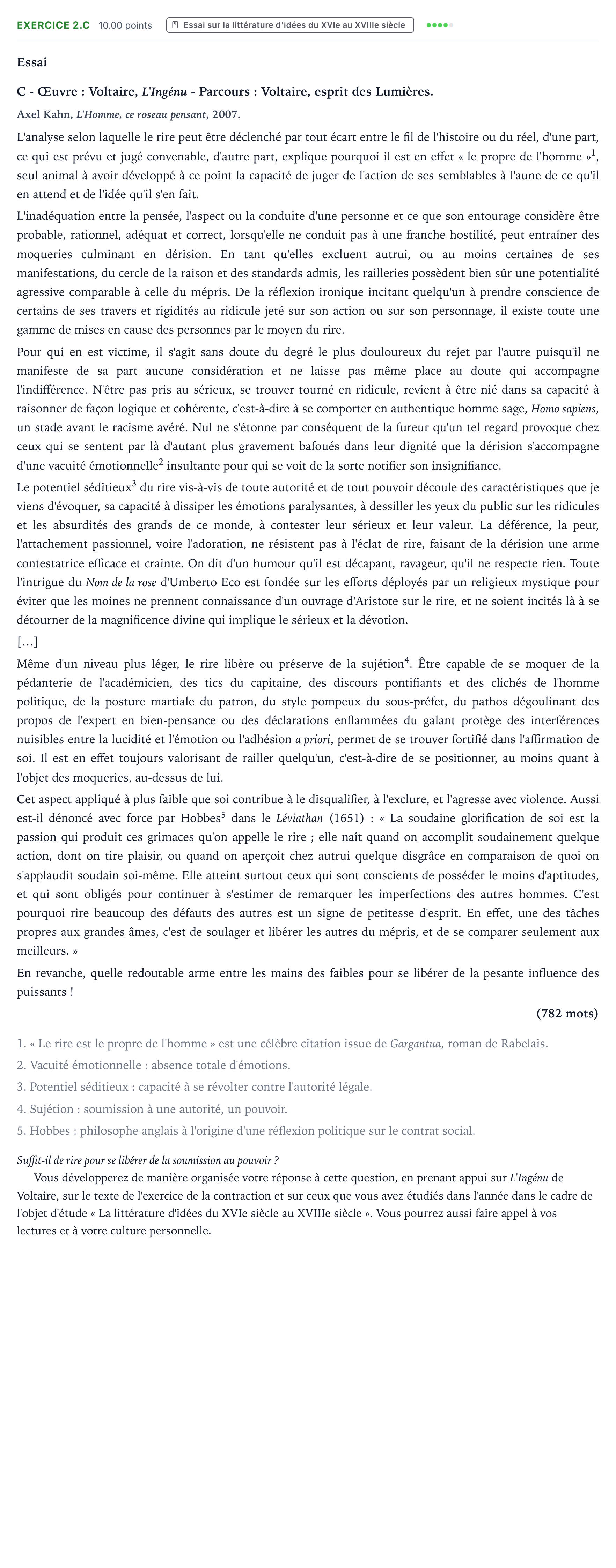 Énoncé: Exercice 2.C - Essai · Bac STMG Français Antilles-Guyane 2021 (jour 2)