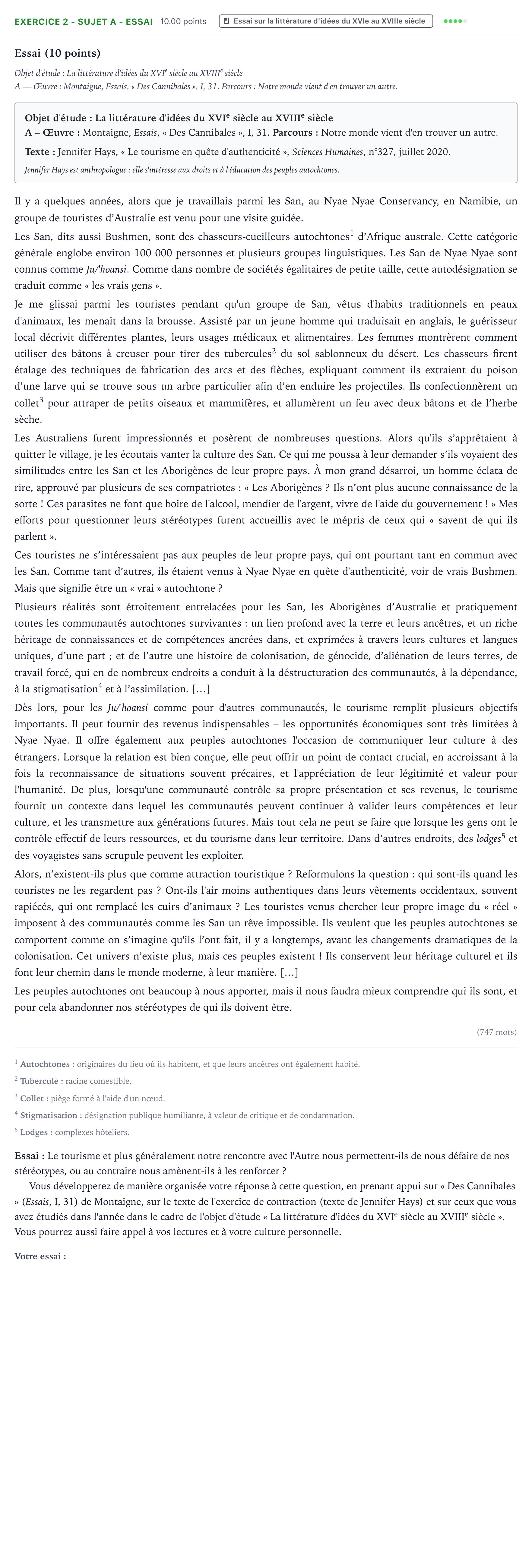 Énoncé: Exercice 2 - Sujet A - Essai · Bac STMG Français Asie 2021 (jour 1)