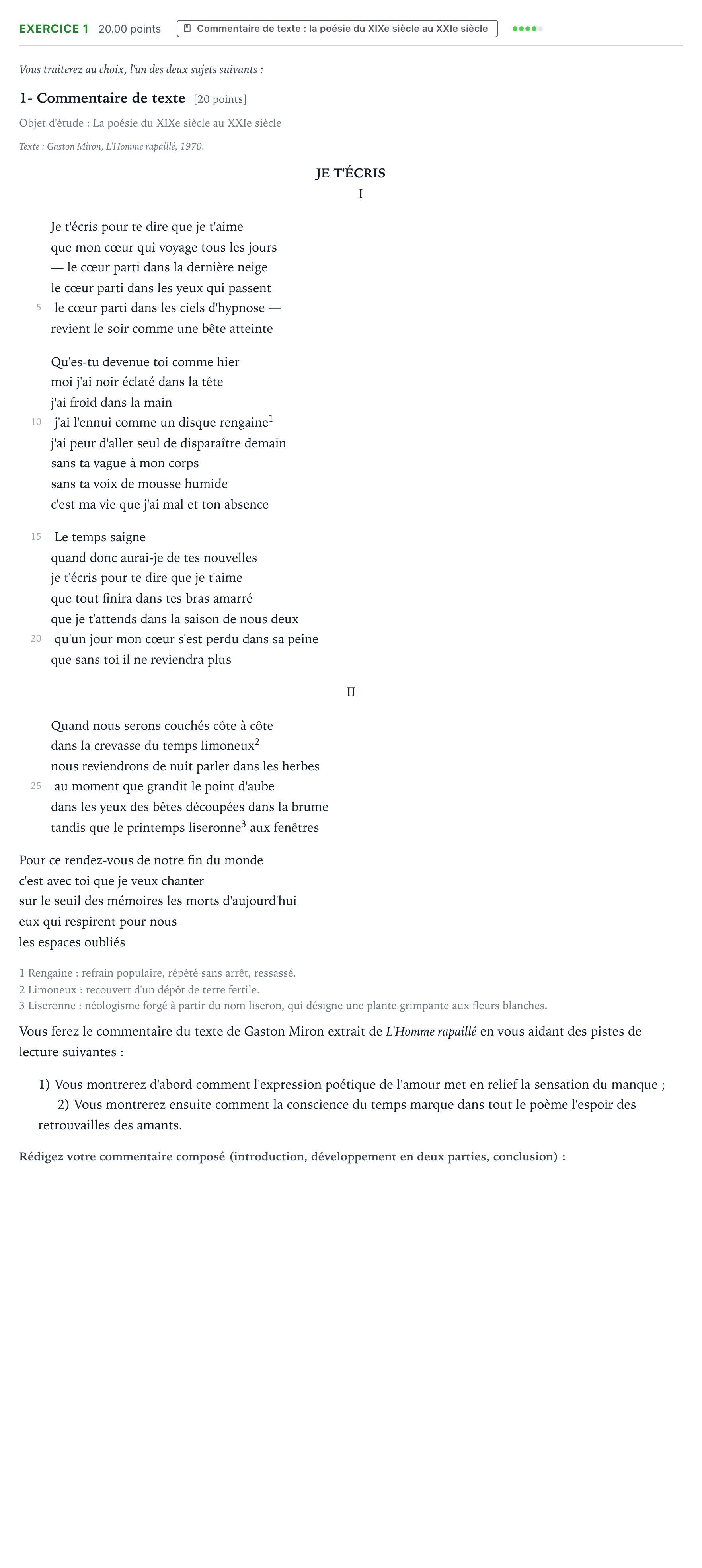 Énoncé: Exercice 1 - Commentaire de texte · Bac STMG Français Asie 2021 (jour 2)