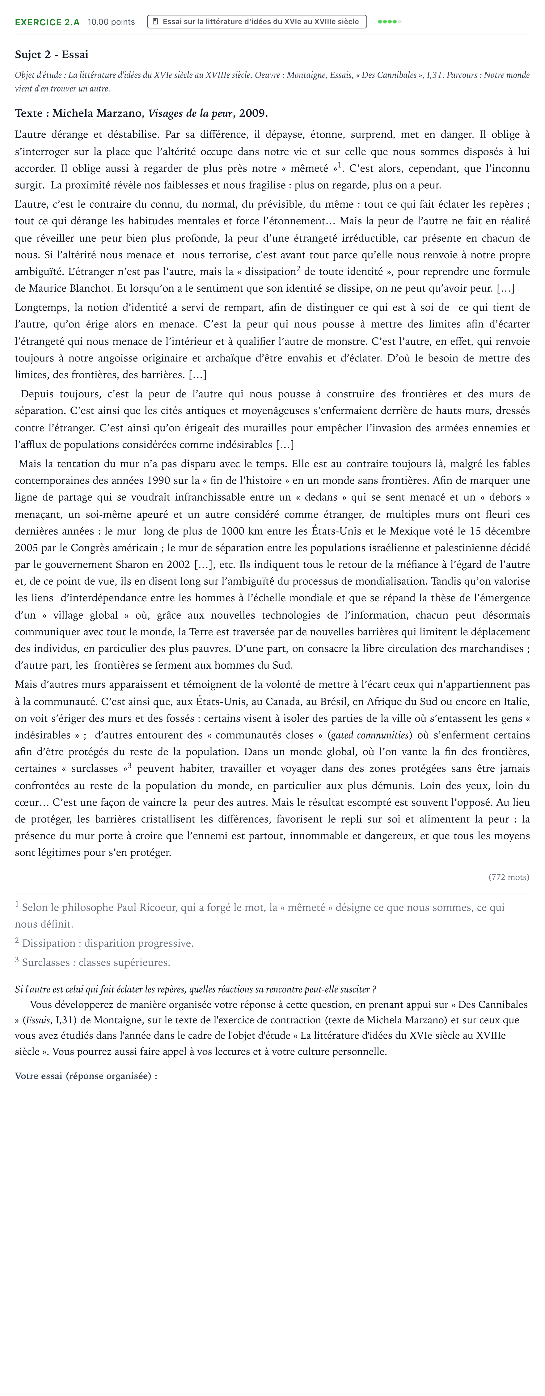 Énoncé: Exercice 2.A - Essai · Bac STMG Français Asie 2021 (jour 2)